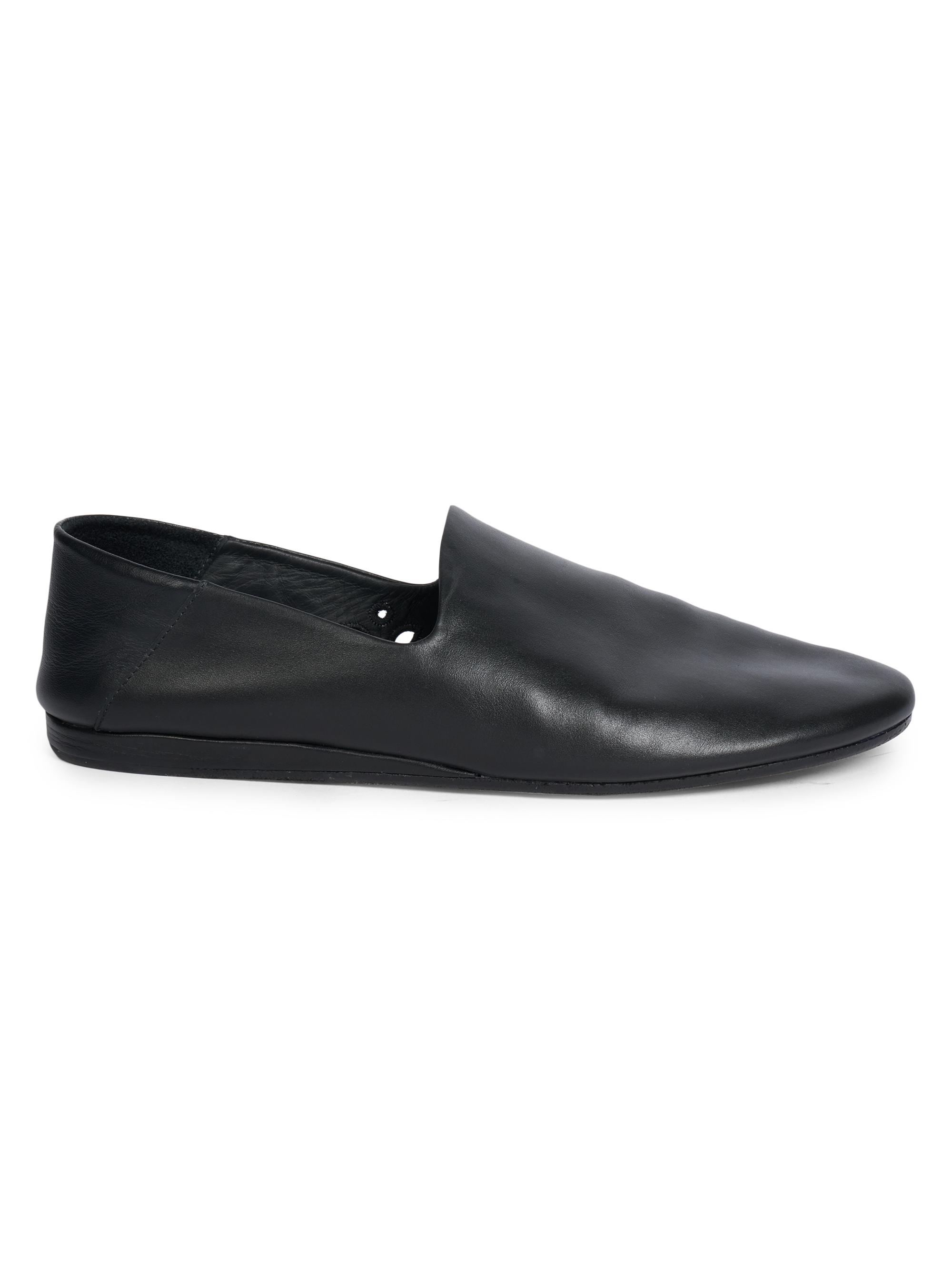 Jacquemus Men's Les Pantoufles Leather Flats - Dark Brown