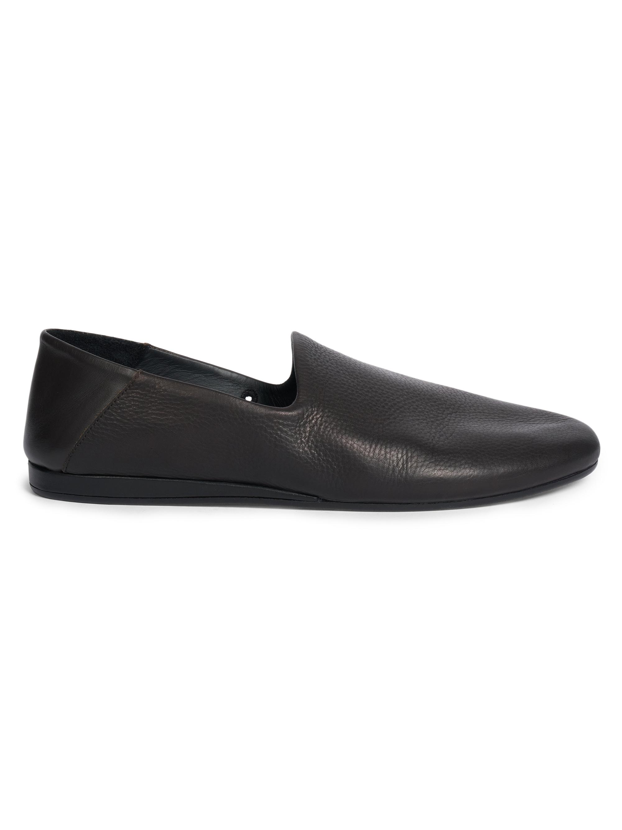 Jacquemus Men's Les Pantoufles Leather Flats - Dark Brown | Thumbnail 7