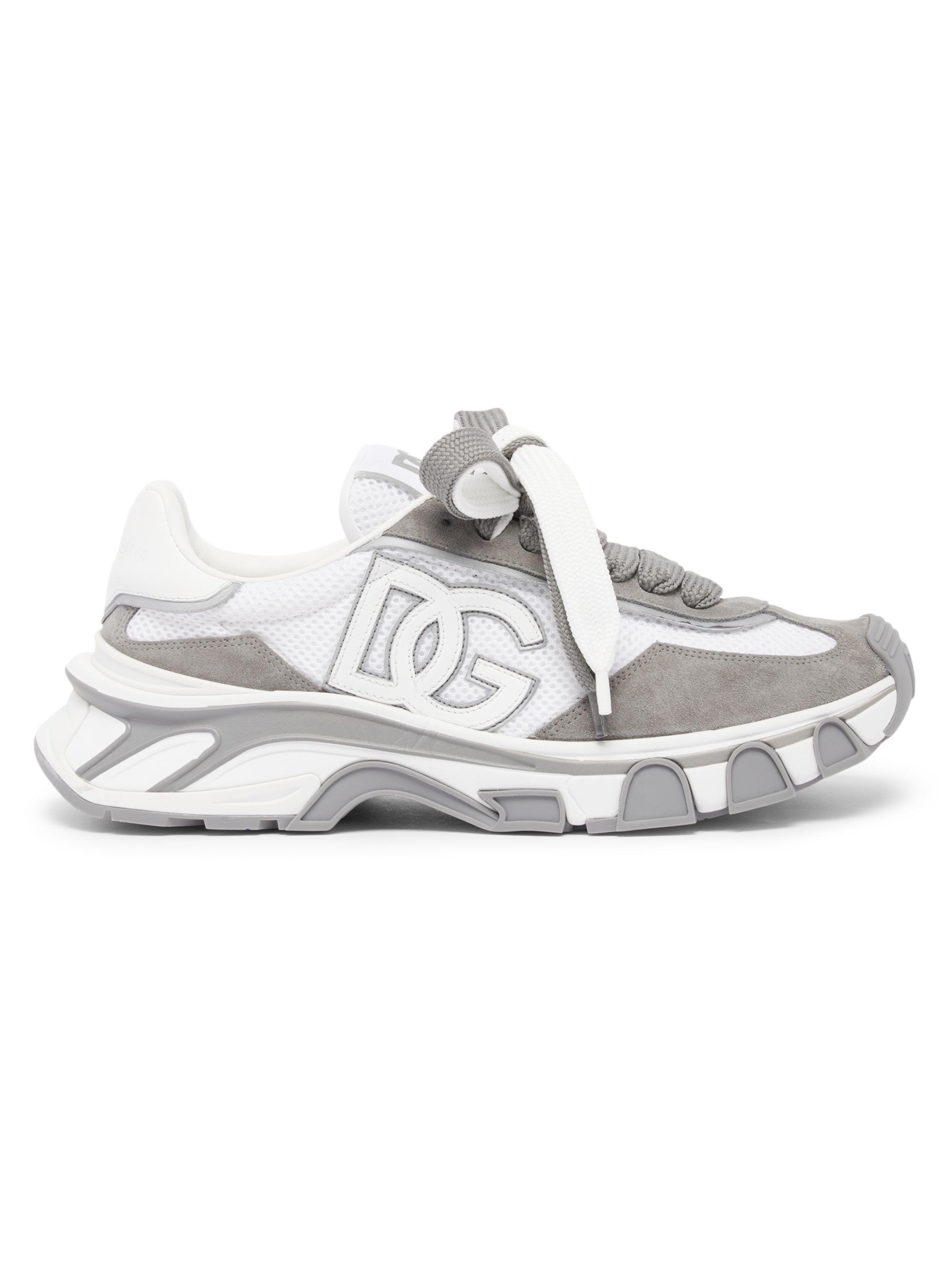 Dolce&Gabbana Logo Two-Tone Nylon & Suede Low-Top Sneakers | Saks