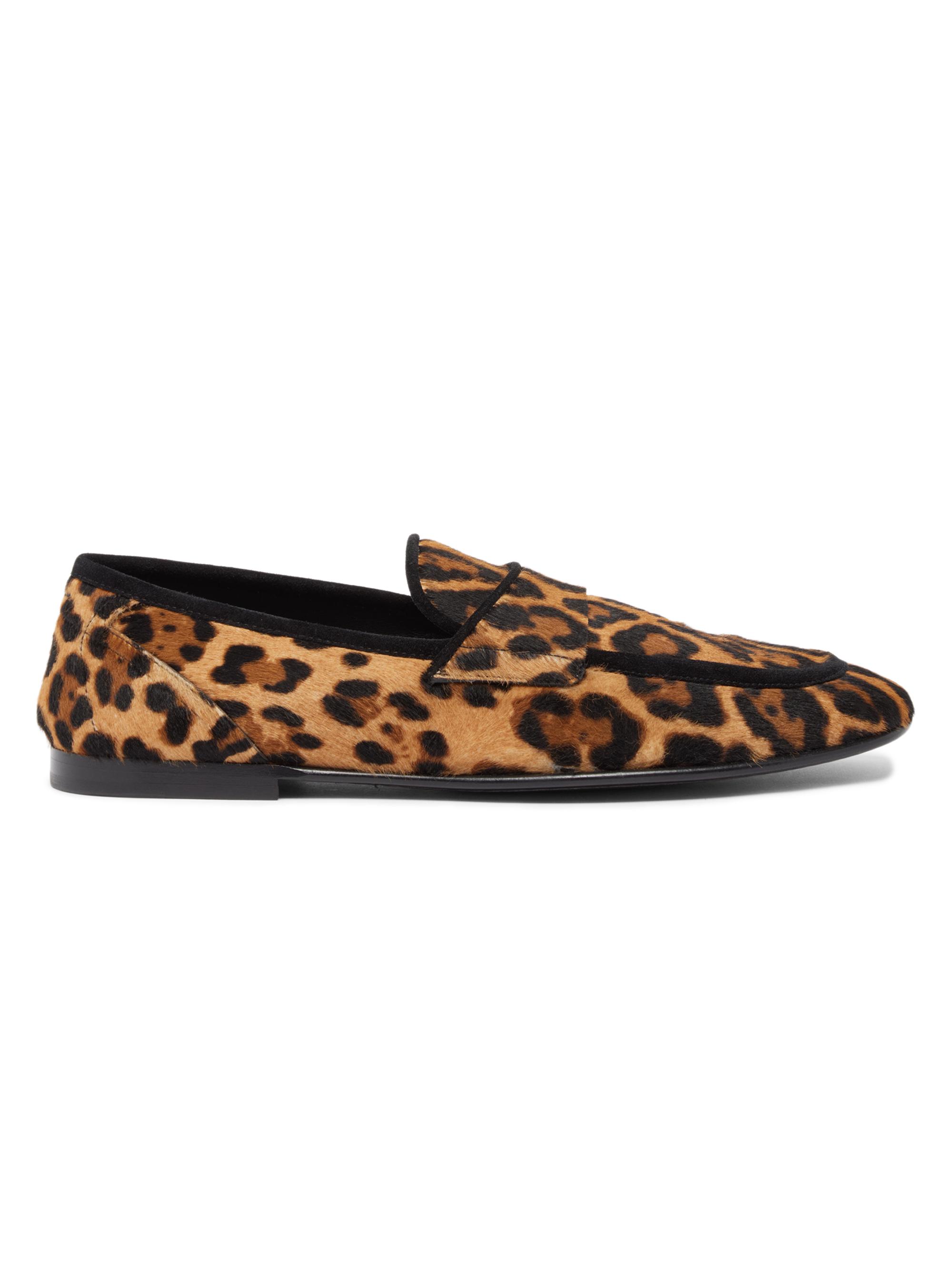 Dolce & Gabbana Men's Crosta Leopard-Print Calf Hair Loafers - Leopard
