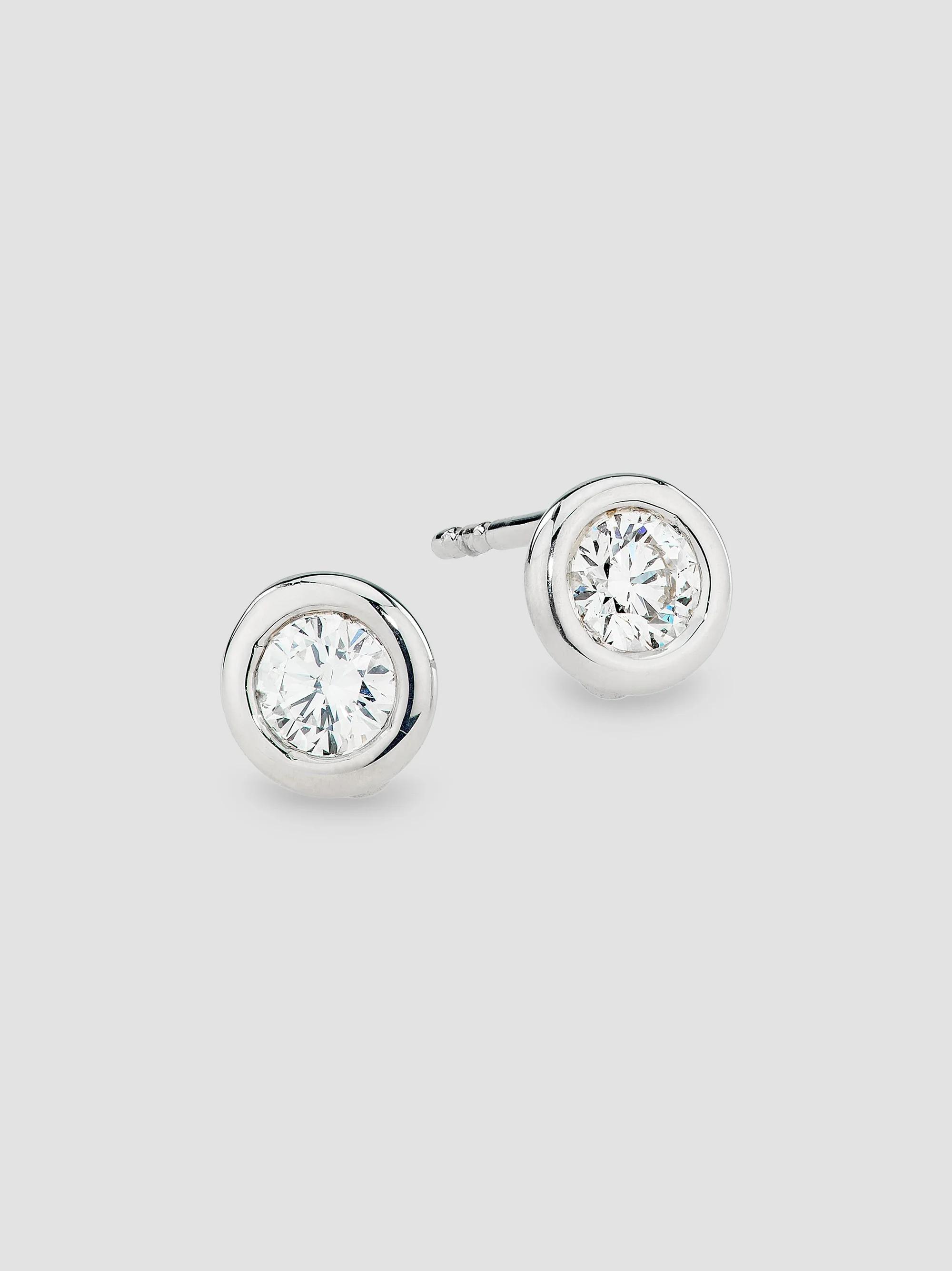 Roberto Coin Women's Tiny Treasures Large 18K White Gold, Ruby & 0.38 TCW Diamond Stud Earrings - White Gold