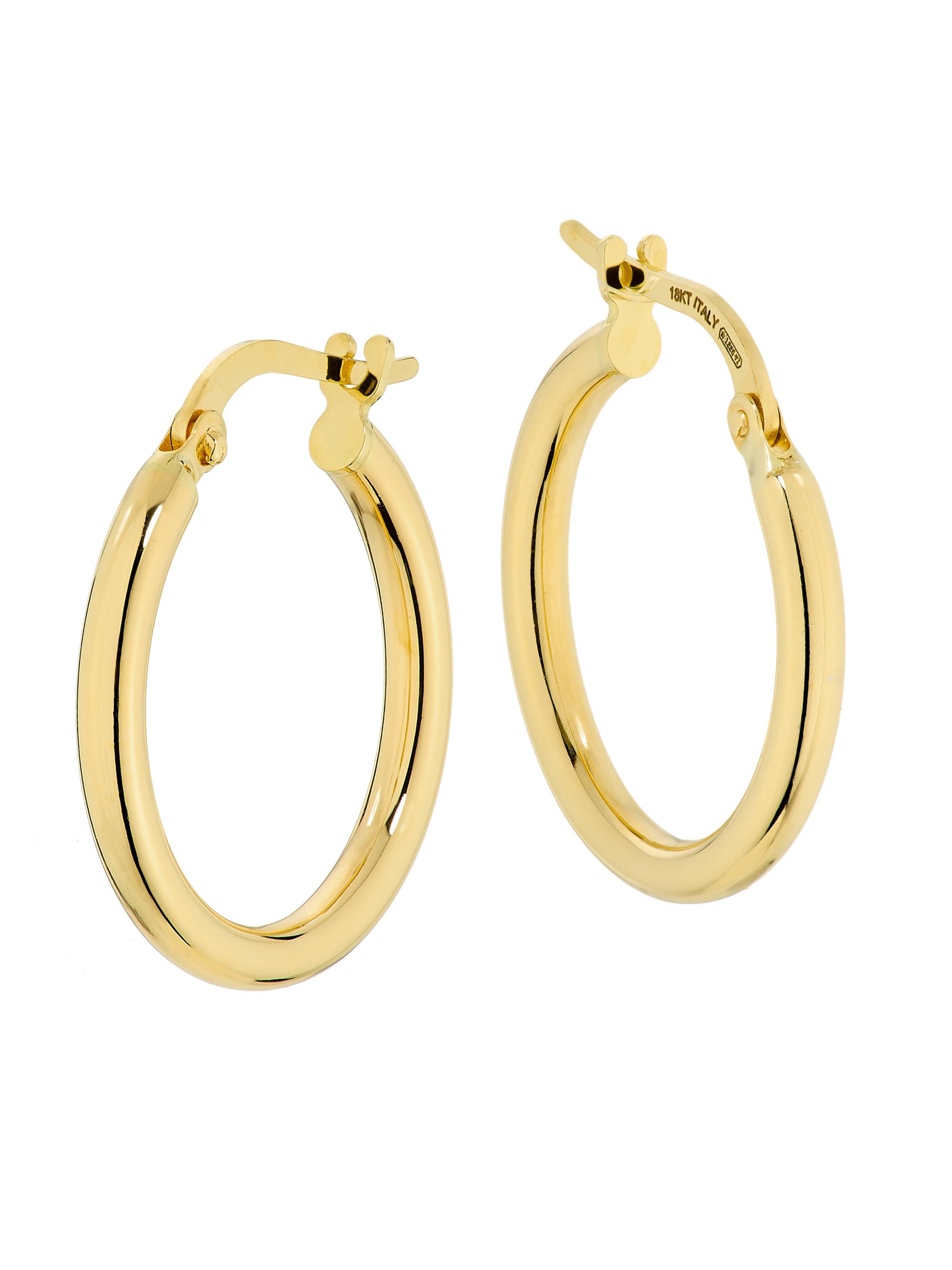 Roberto Coin Women's Tiny Treasures 18K Yellow Gold Hoop Earrings/15MM - Yellow Gold