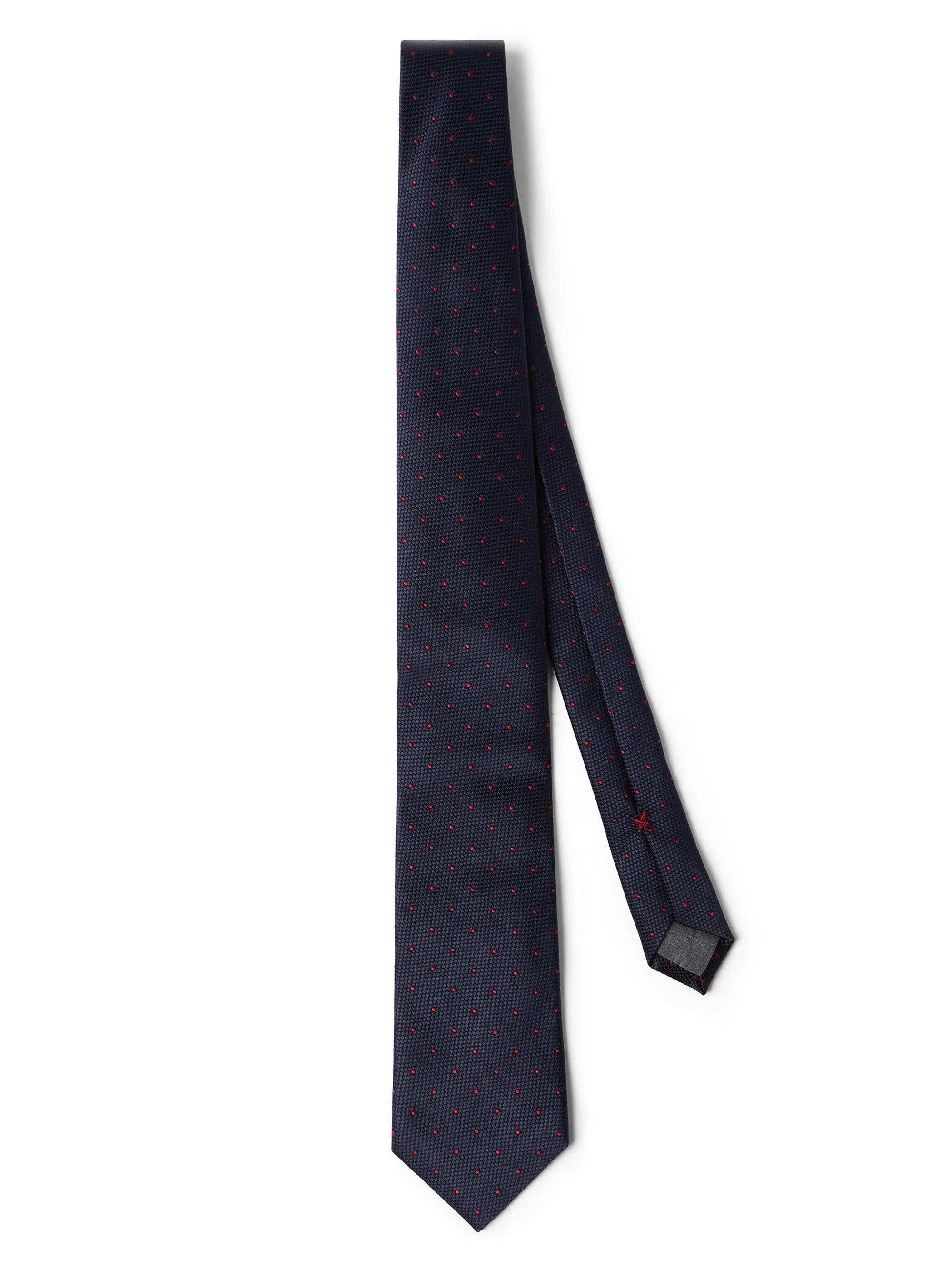 Brunello Cucinelli Men's Spotted Silk Tie - Blue