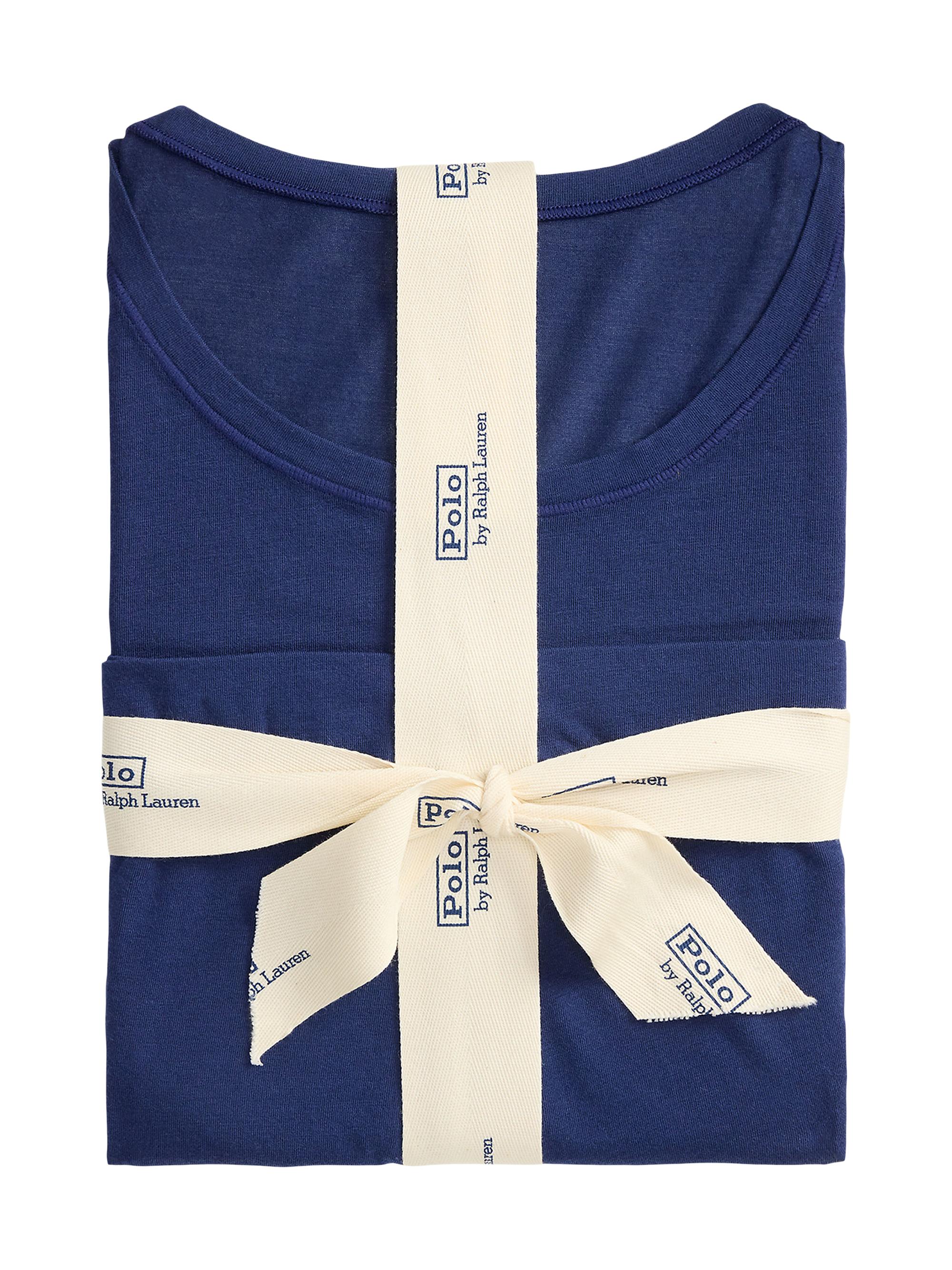 Polo Ralph Lauren Women's Stretch-Cotton-Blend T-Shirt & Boy Shorts Set - Navy