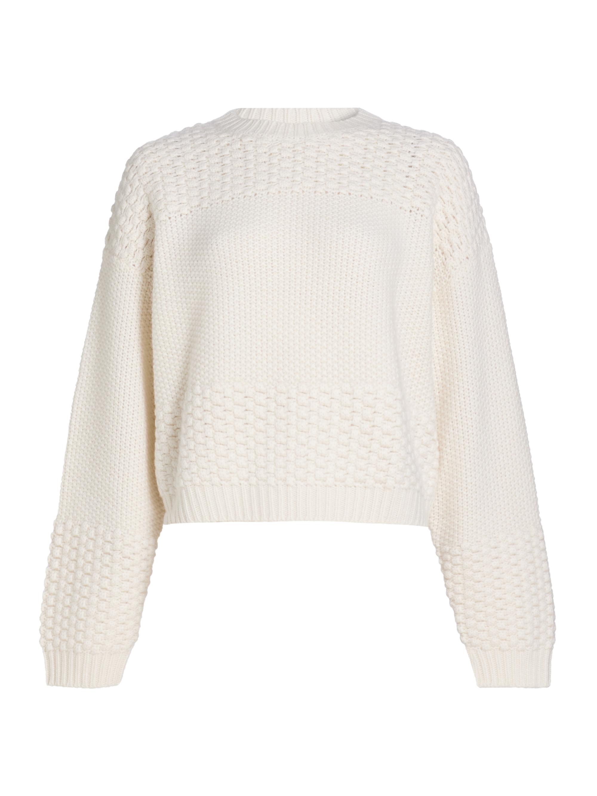 Lisa Yang Women's Signe Textured Cashmere Sweater - Cream