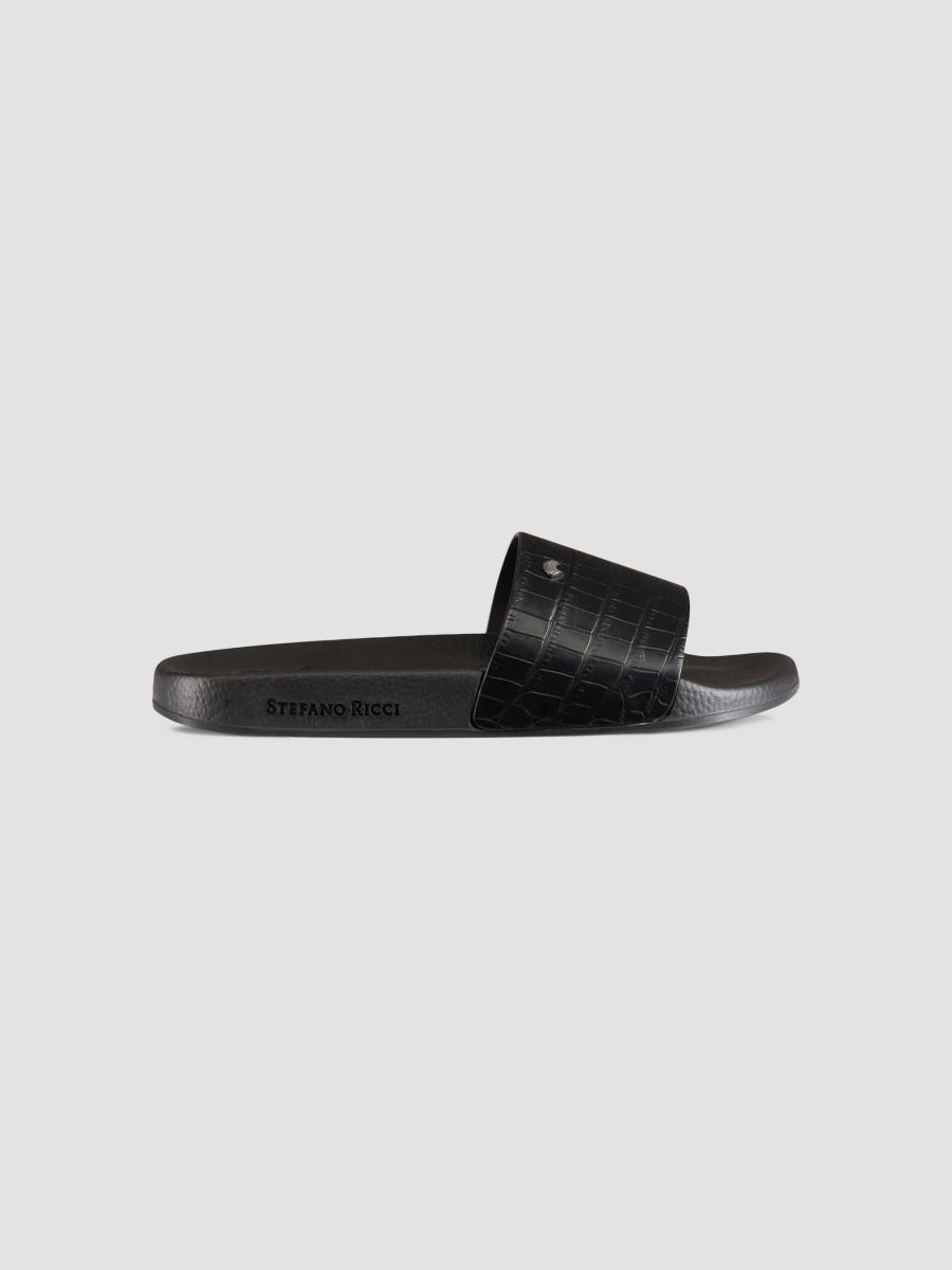 Stefano Ricci Crocodile Leather Slides | Saks Fifth Avenue display picture 1