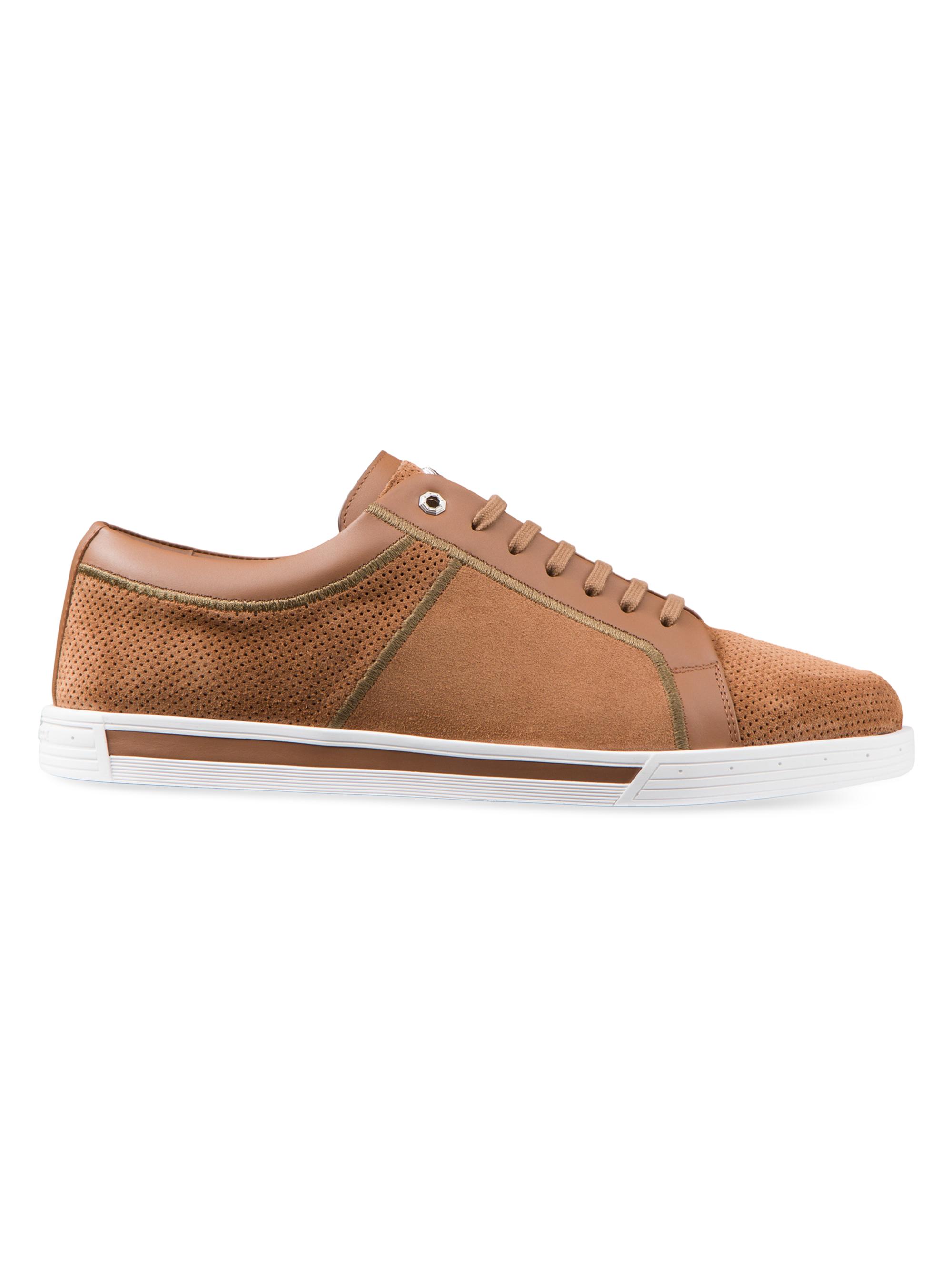 Stefano Ricci Men's Suede Sneakers - Marrone Petra
