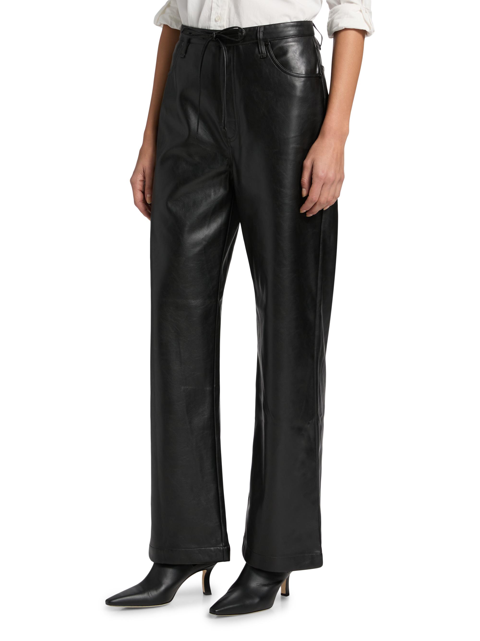 rag & bone Phoebe Faux-Leather Drawcord Pants | Saks Fifth Avenue