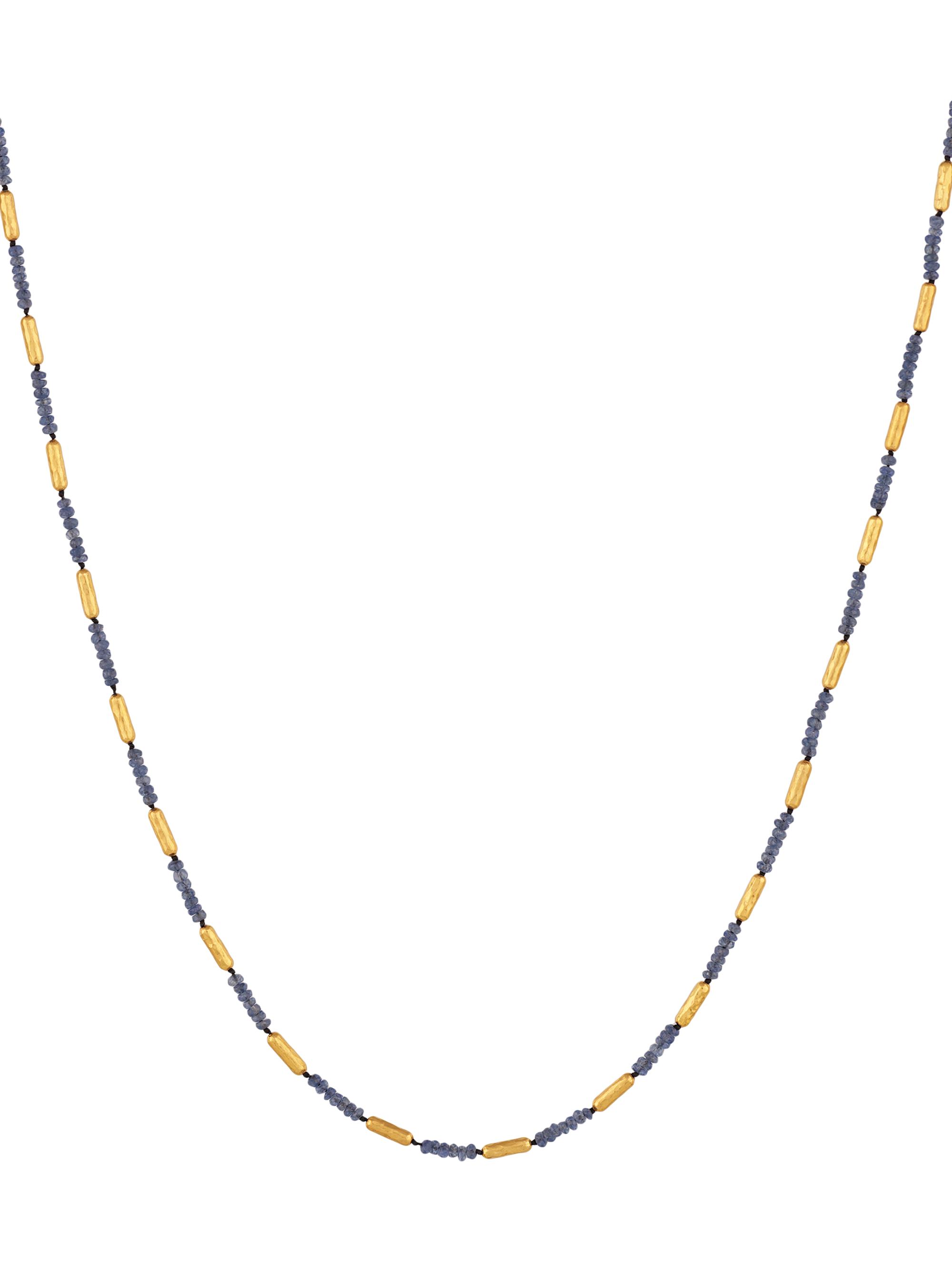 Gurhan Women's Vertigo 24K Yellow Gold, 18K Yellow Gold & Blue Sapphire Beaded Necklace - Yellow Gold