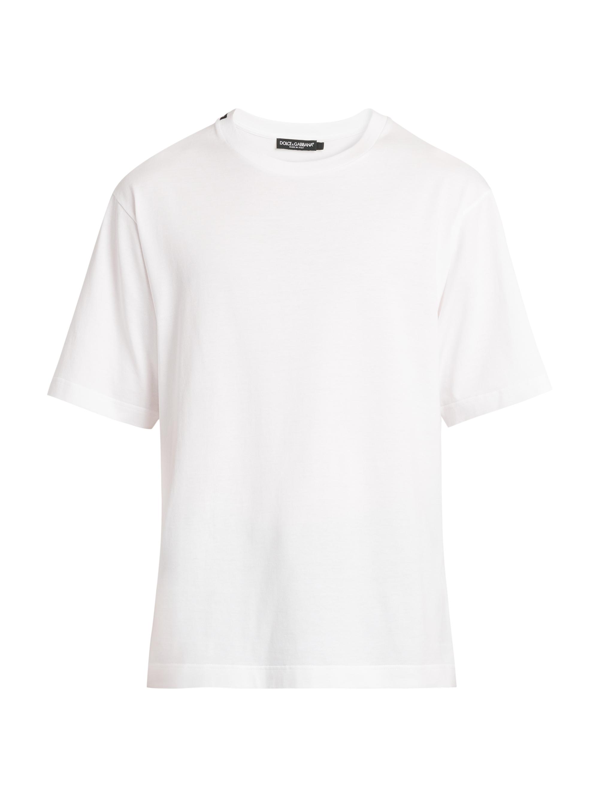 Dolce & Gabbana Men's Crewneck Cotton T-Shirt - Bianco Ottico