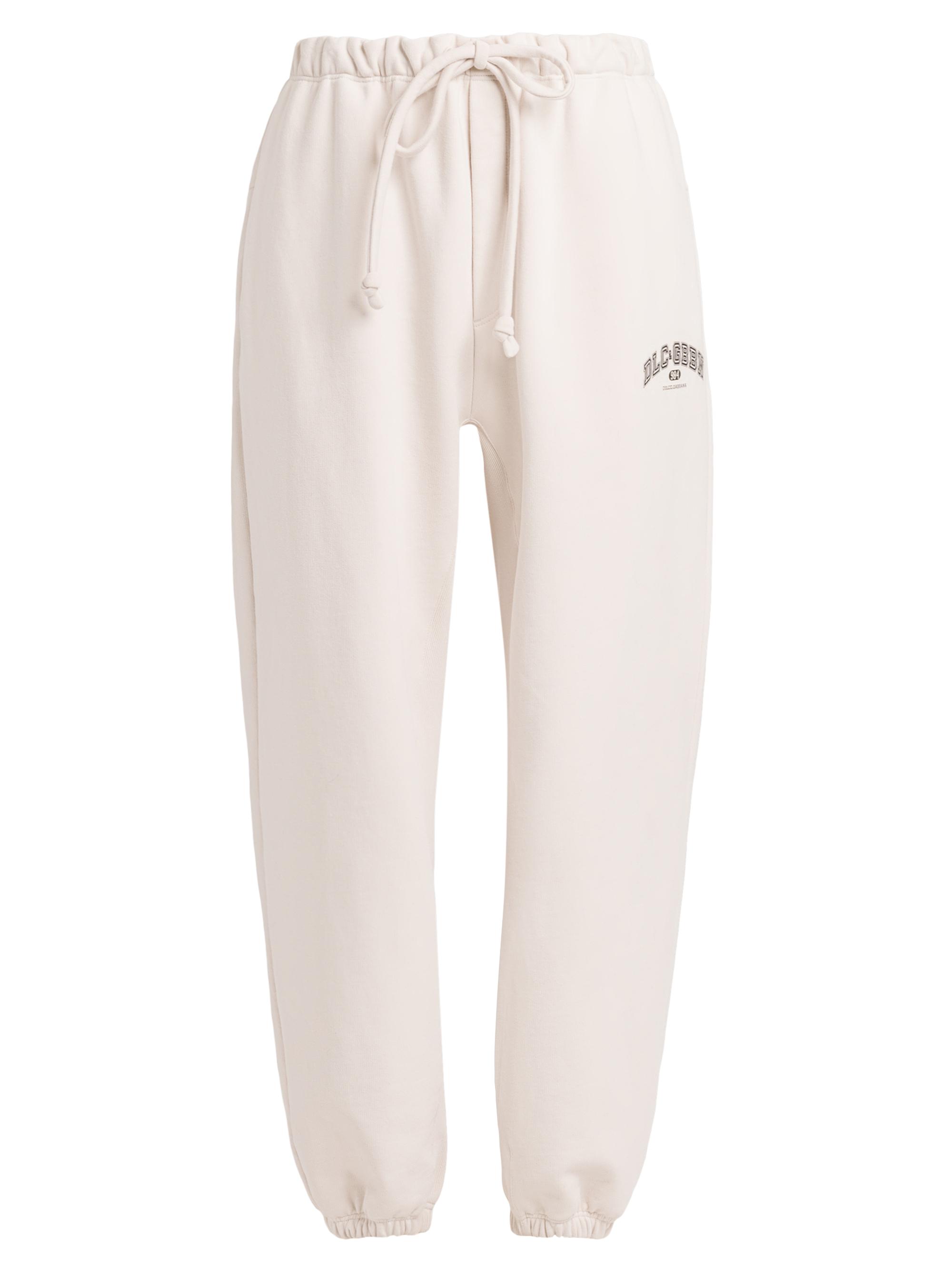 Dolce & Gabbana Men's Logo Cotton Sweatpants - Beige Chiaro