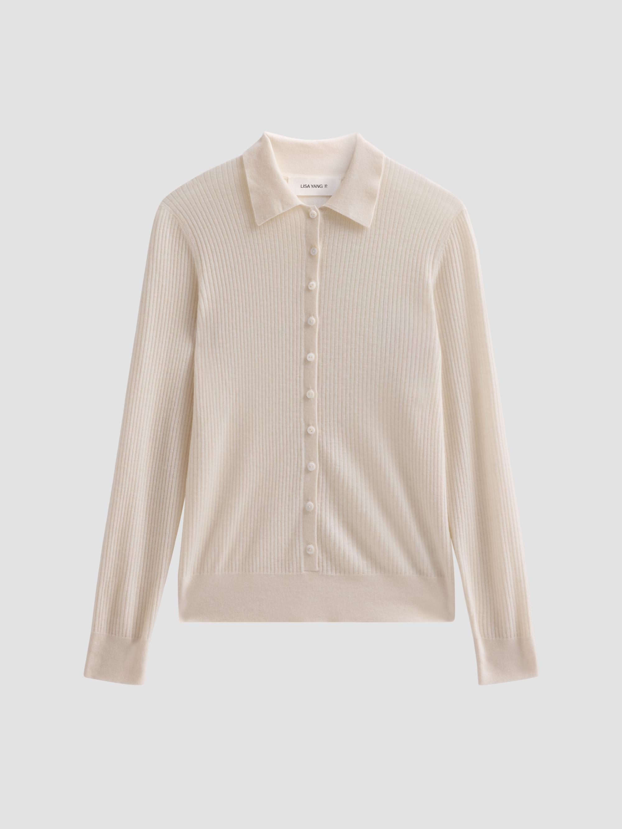 Lisa Yang Women's Agata Cashmere Cardigan Shirt -