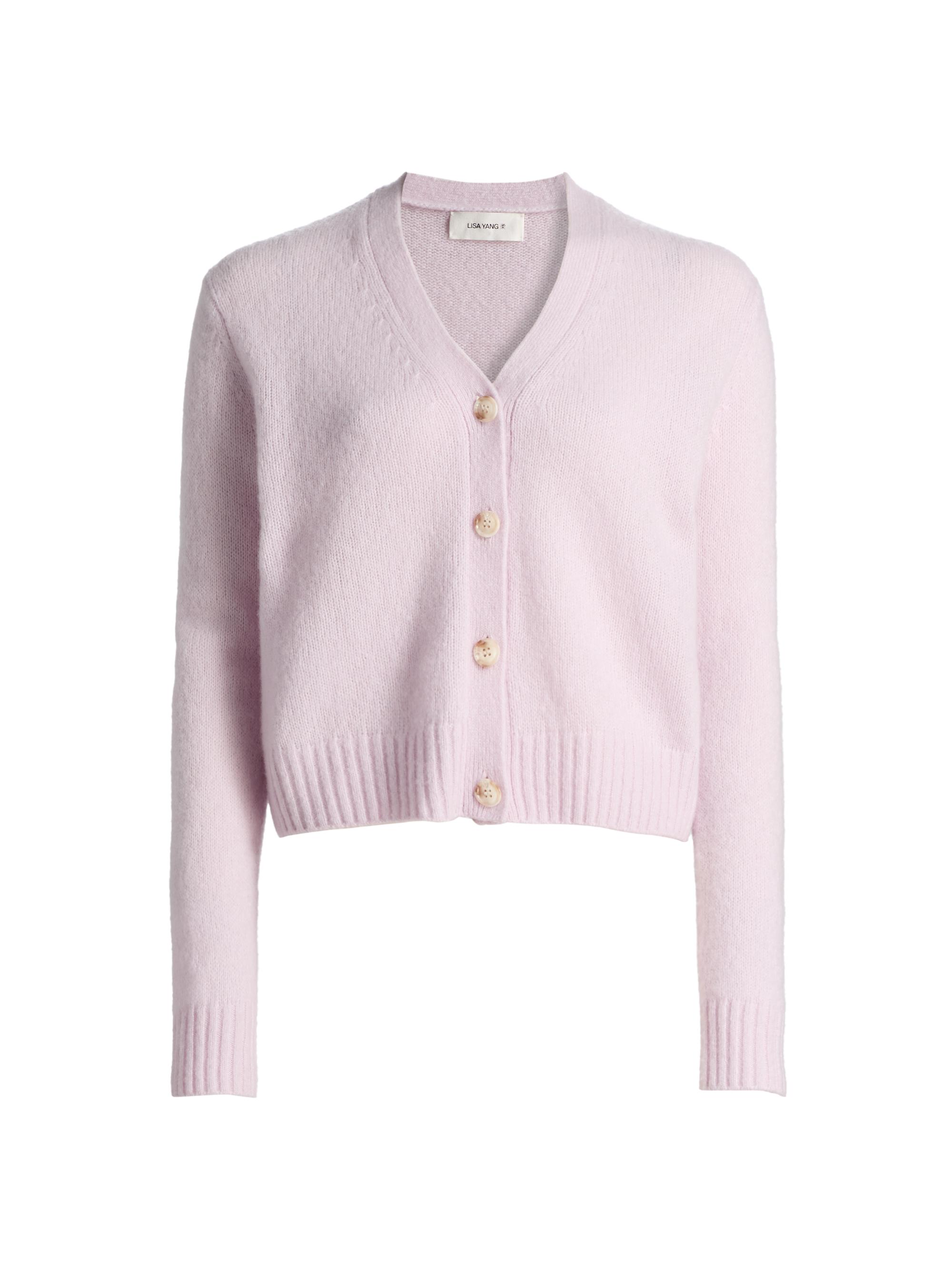 Lisa Yang Women's Marionette Cashmere-Silk Regular-Fit Cardigan - Dahlia