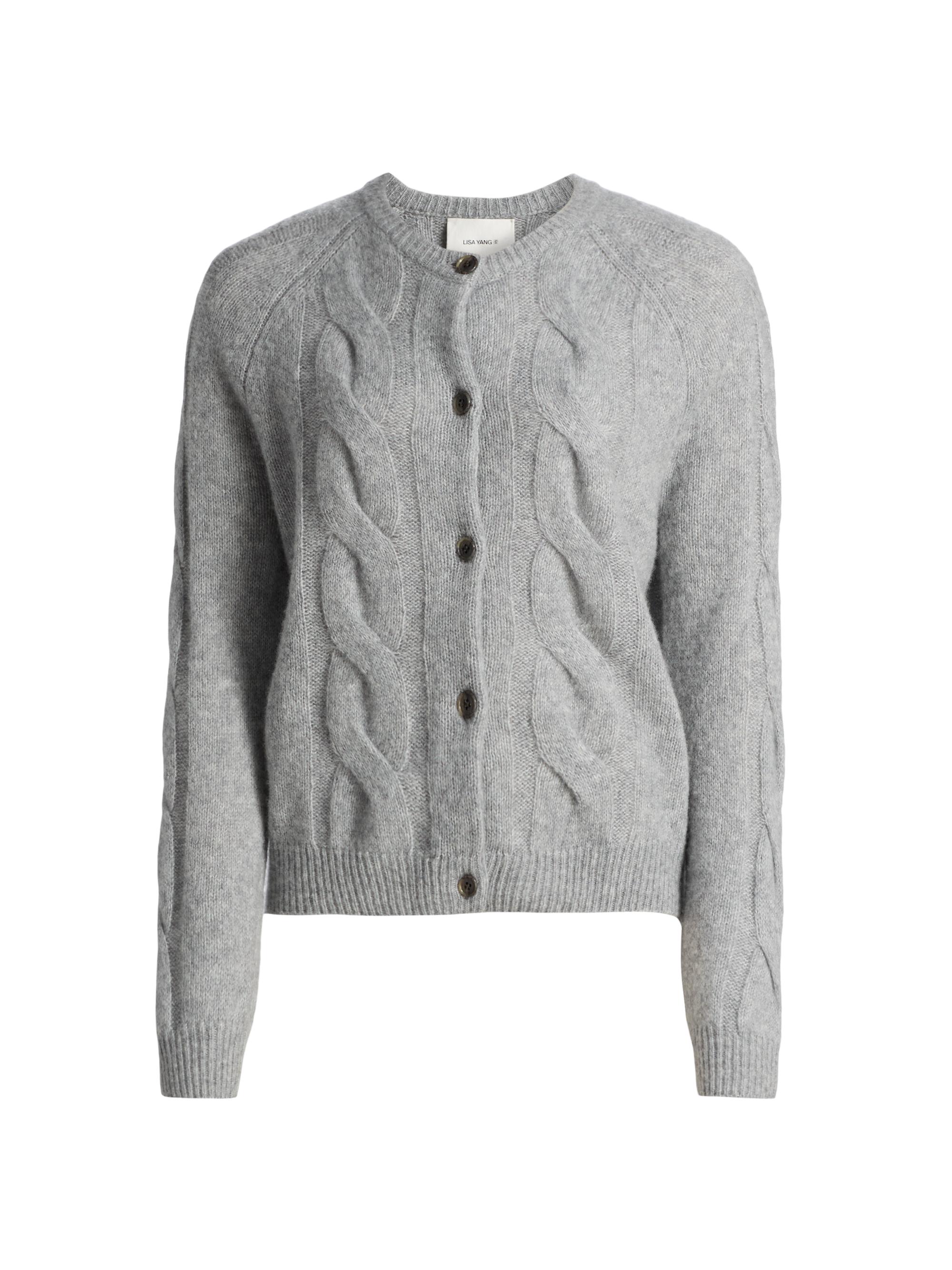 Lisa Yang Women's Gwyneth Cashmere-Silk Cardigan - Cloudy