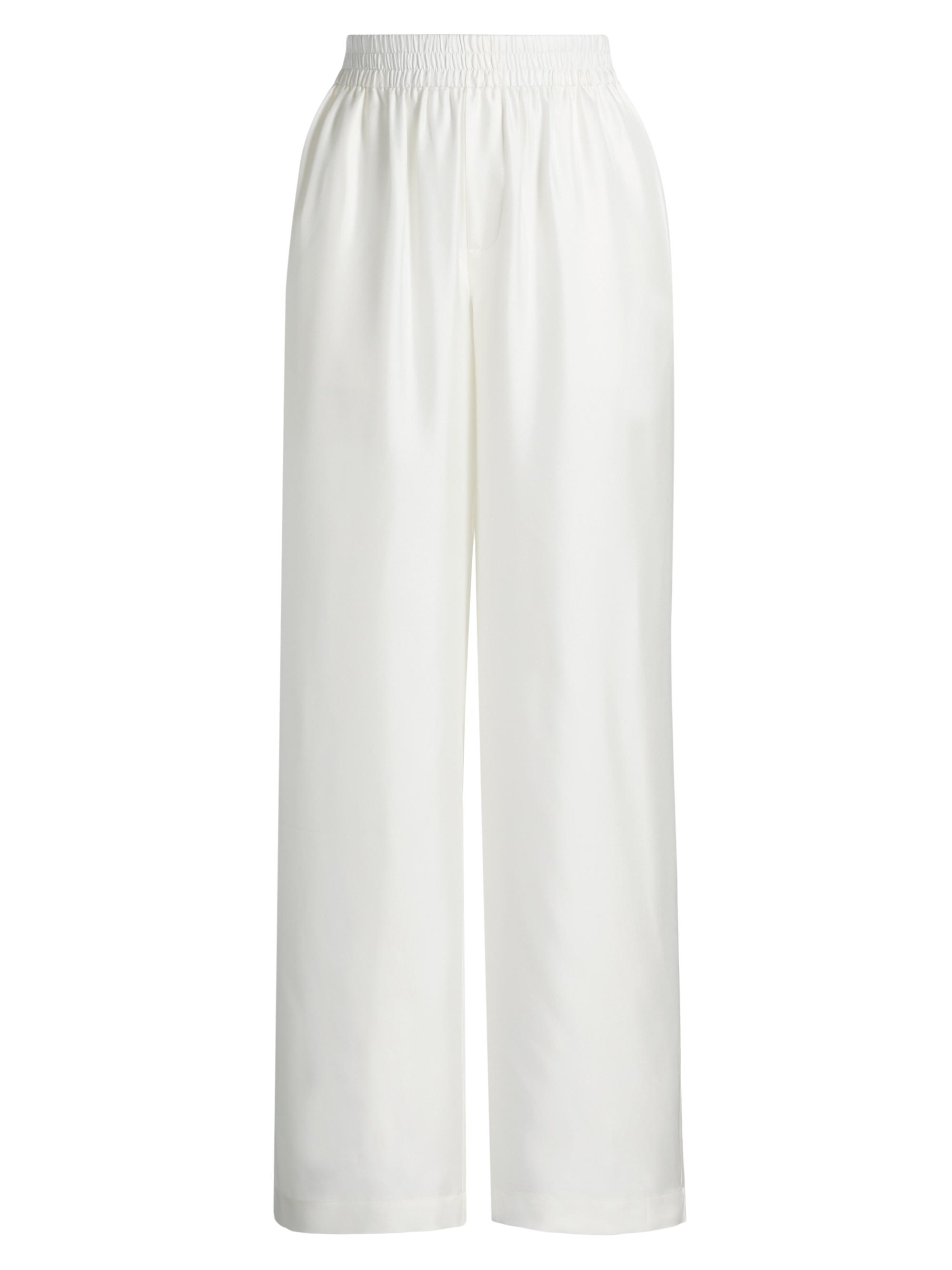 Lisa Yang Women's Silk Wide-Leg Trousers - Meringue
