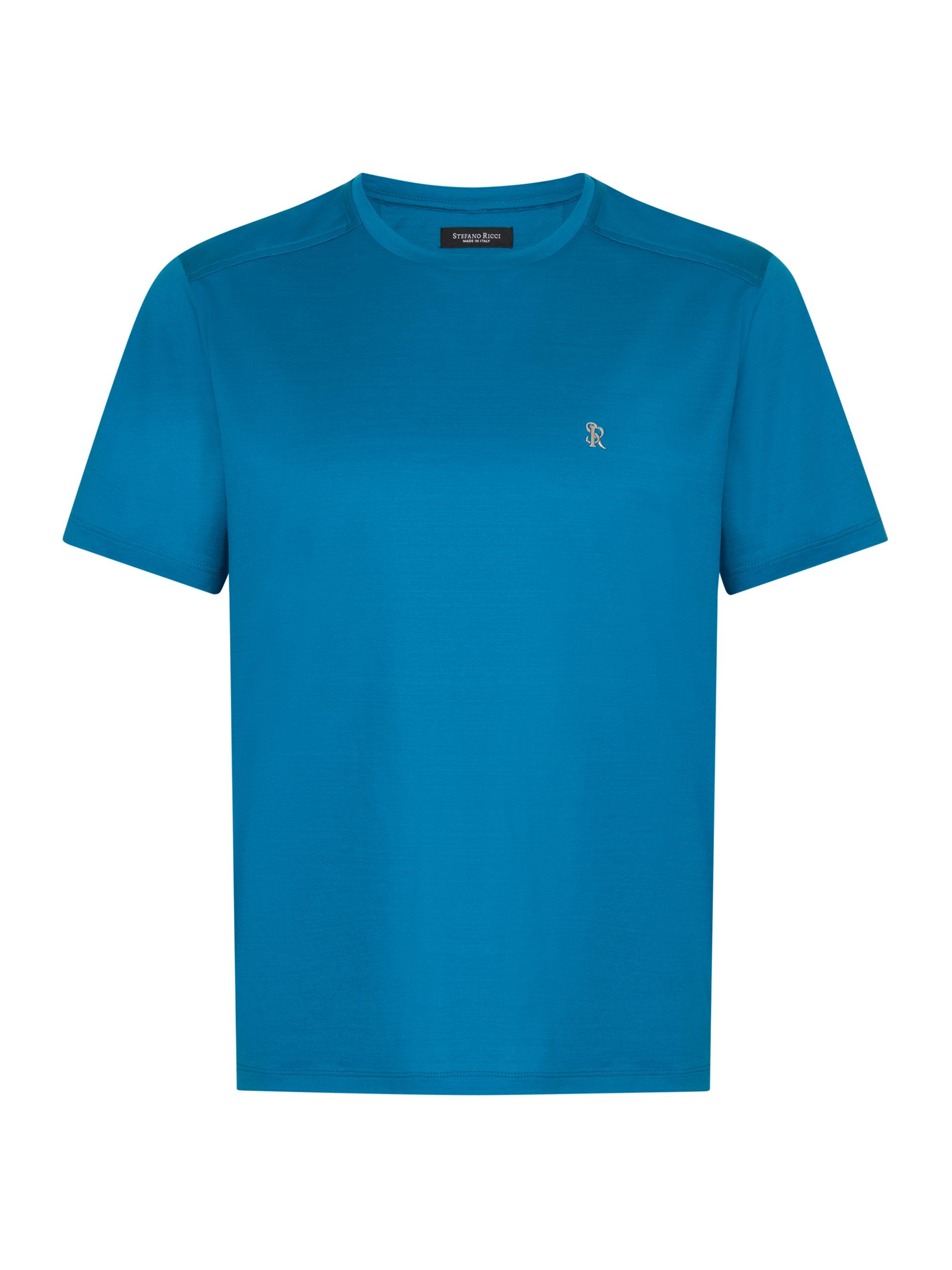 Stefano Ricci Men's Cotton T-Shirt - Blue | Thumbnail 8