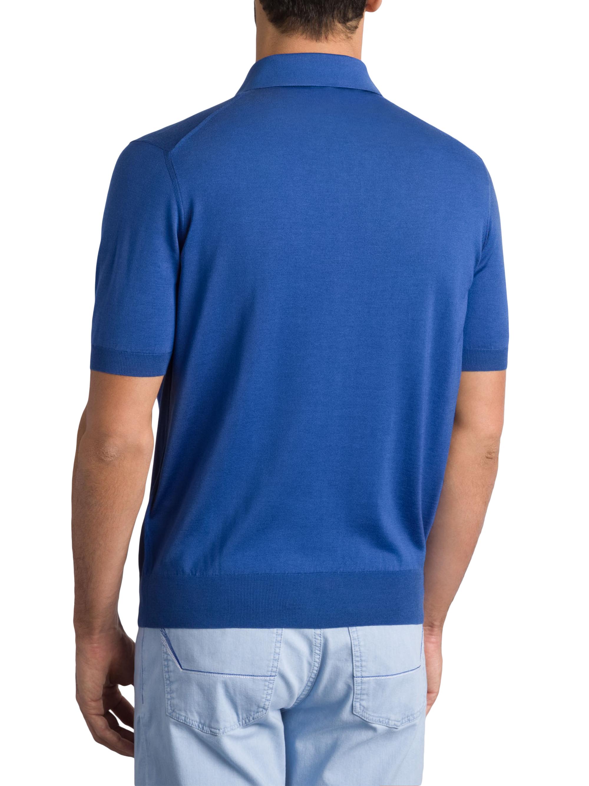 Stefano Ricci Silk and Crocodile Leather Knit Zip Polo | Saks