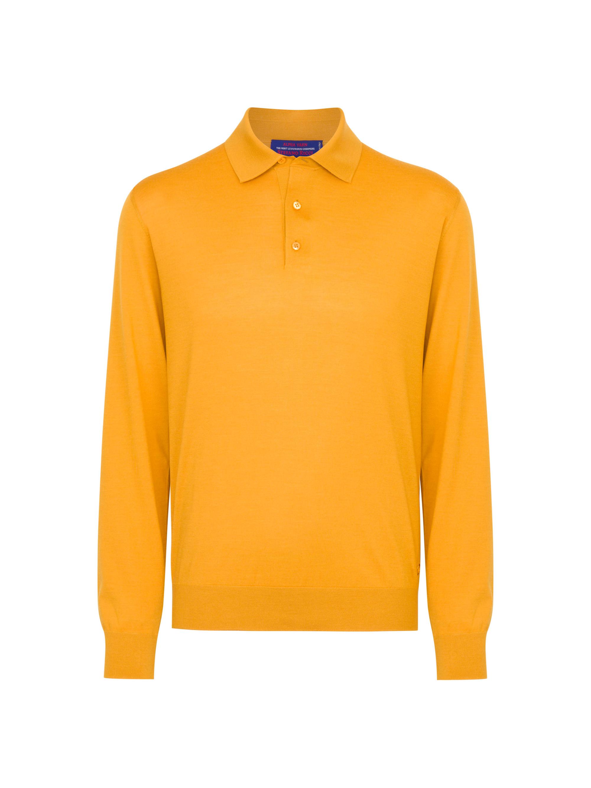 Stefano Ricci Men's Cashmere-Wool Polo Shirt - Yellow