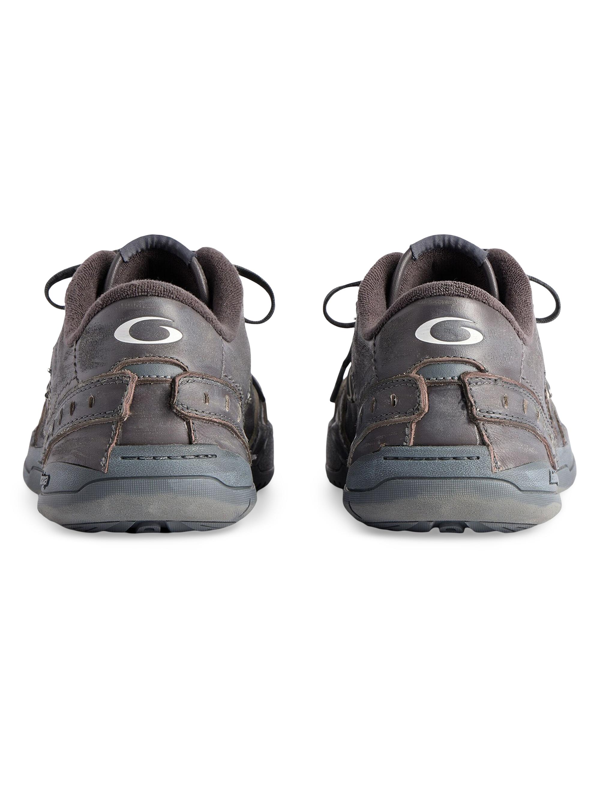 Balenciaga Men's Hamptons Worn-Out Sneakers - Grey - detail view in Grey