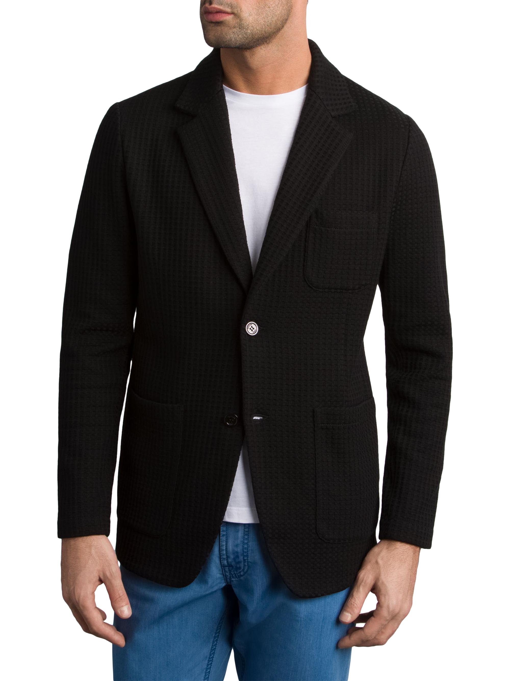 Stefano Ricci Men's Silk and Cotton Knit Jacket - Black