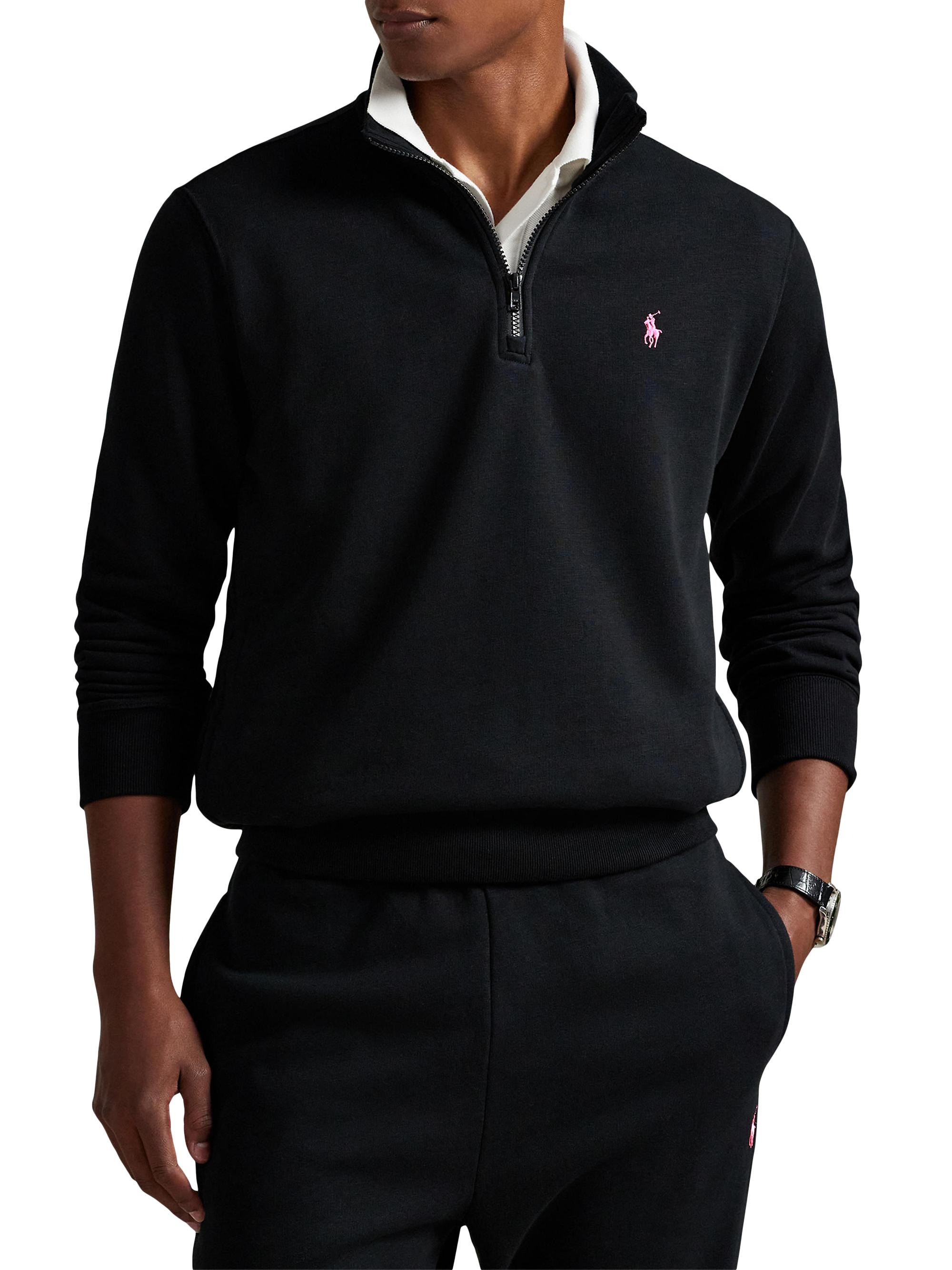 Polo Ralph Lauren Logo Cotton-Blend Quarter-Zip Sweatshirt | Saks