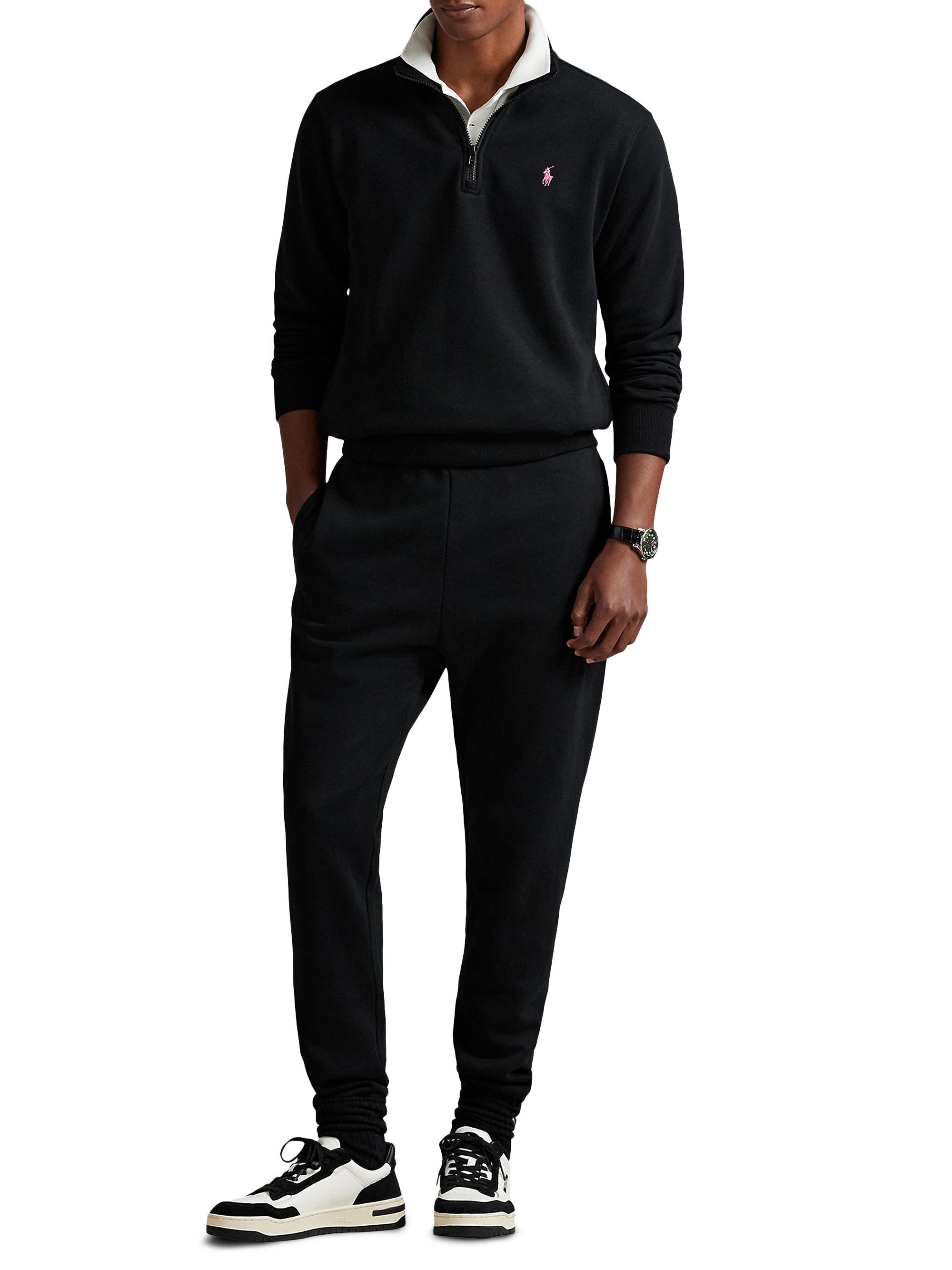 Polo Ralph Lauren Logo Cotton-Blend Quarter-Zip Sweatshirt | Saks