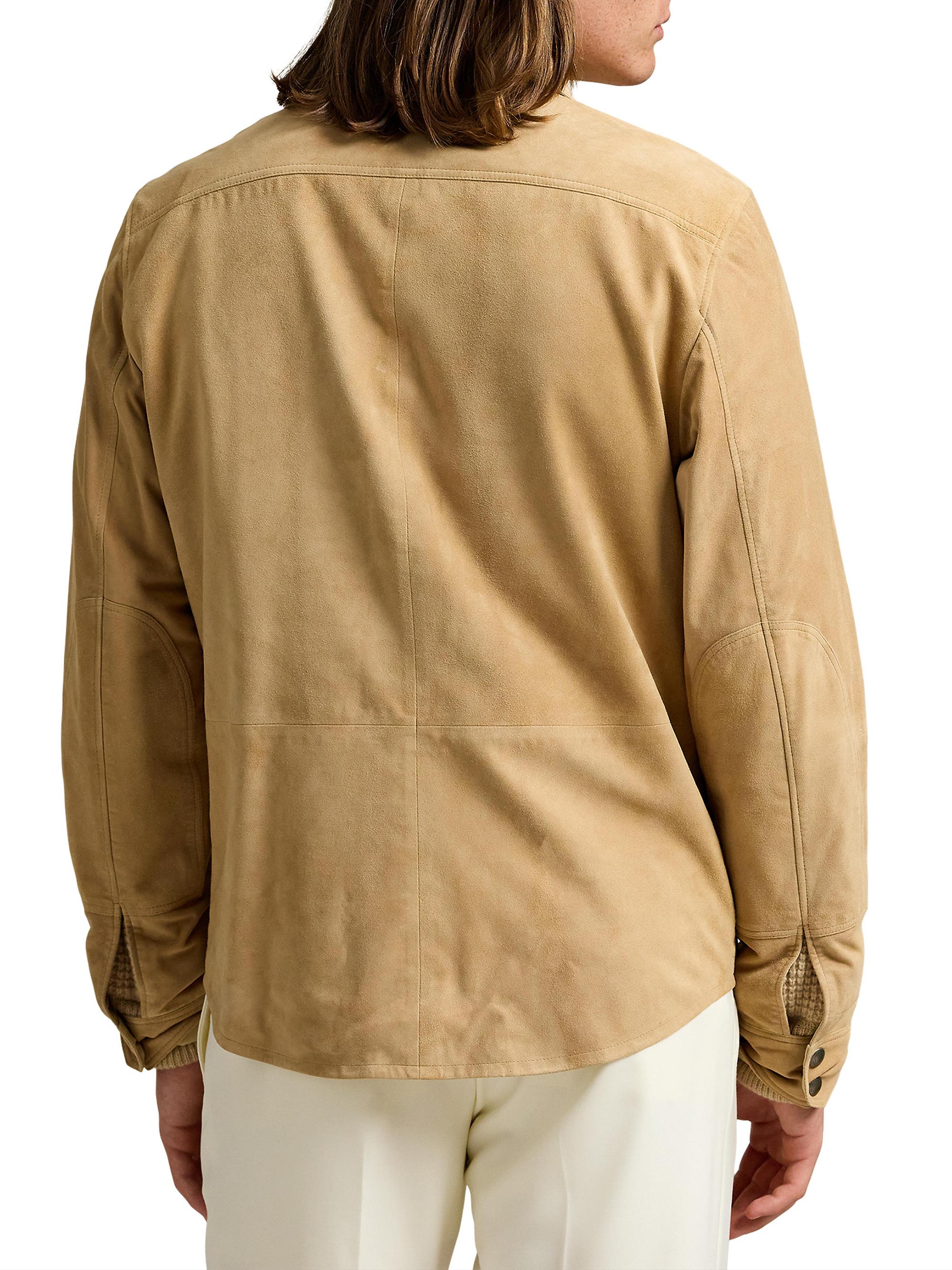 Polo Ralph Lauren Suede Utility Overshirt | Saks Fifth Avenue