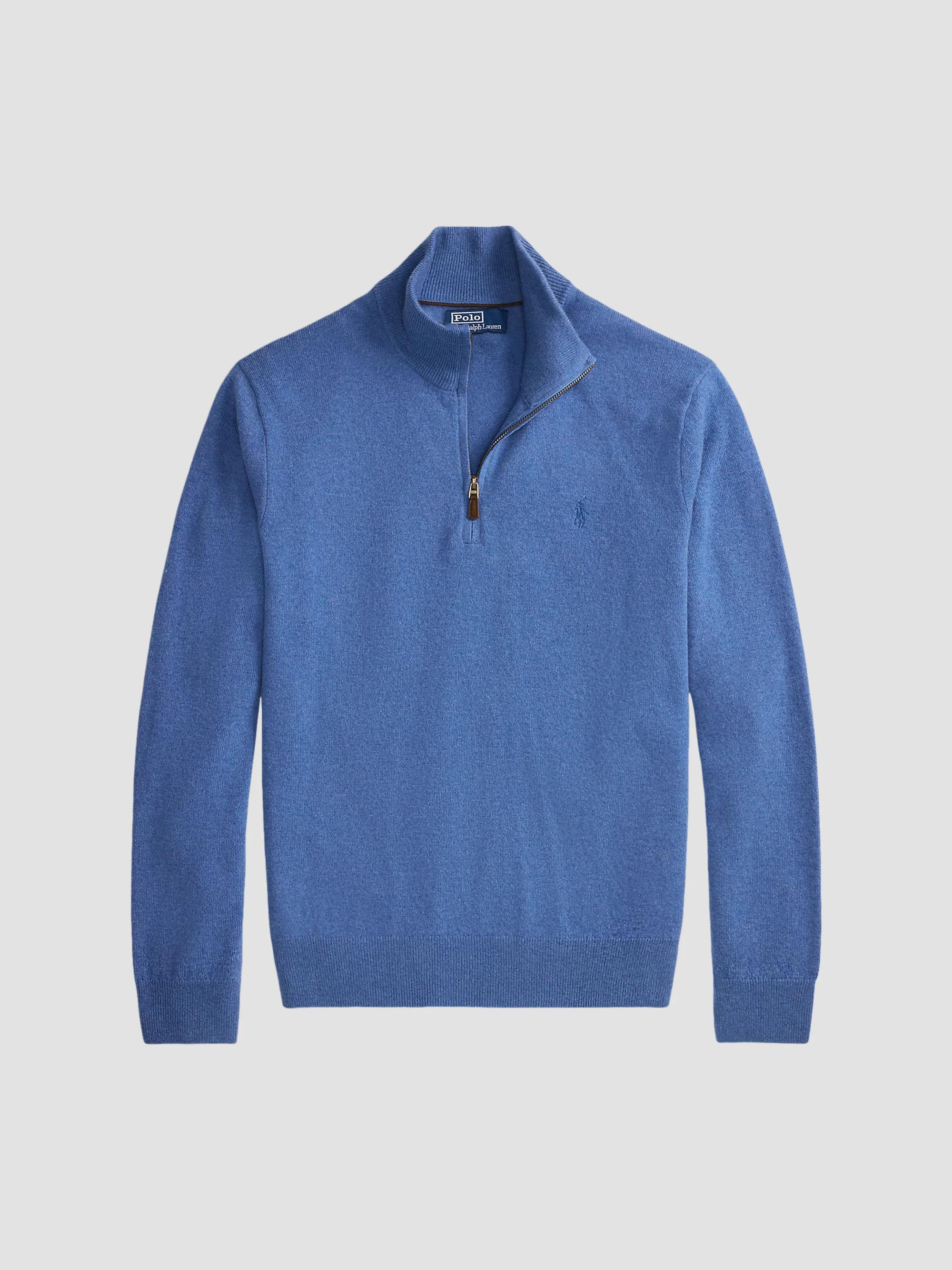 Polo Ralph Lauren Logo Wool Quarter-Zip Sweater | Saks Fifth Avenue