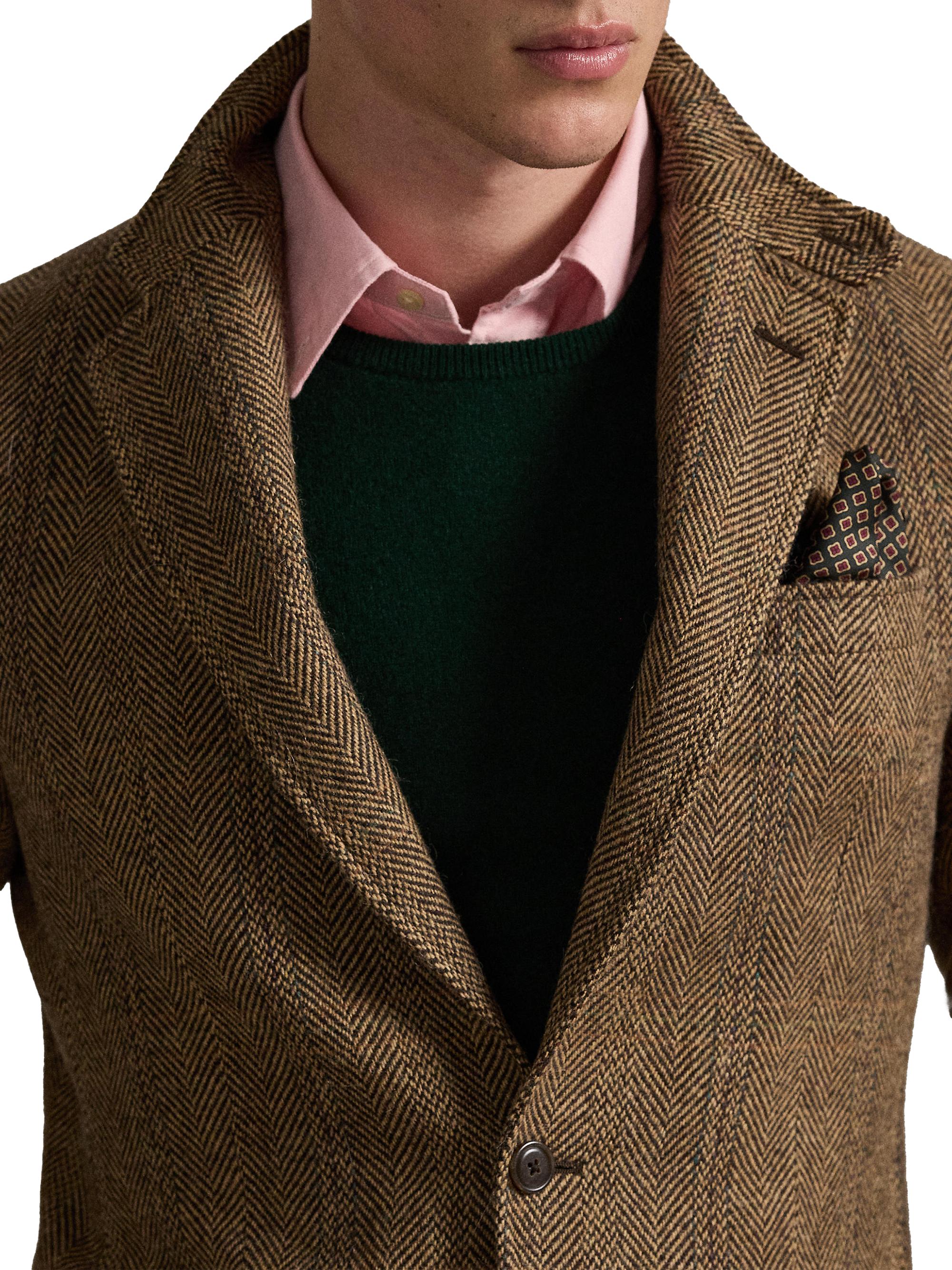 Polo Ralph Lauren Herringbone Wool-Suede Blazer | Saks Fifth Avenue