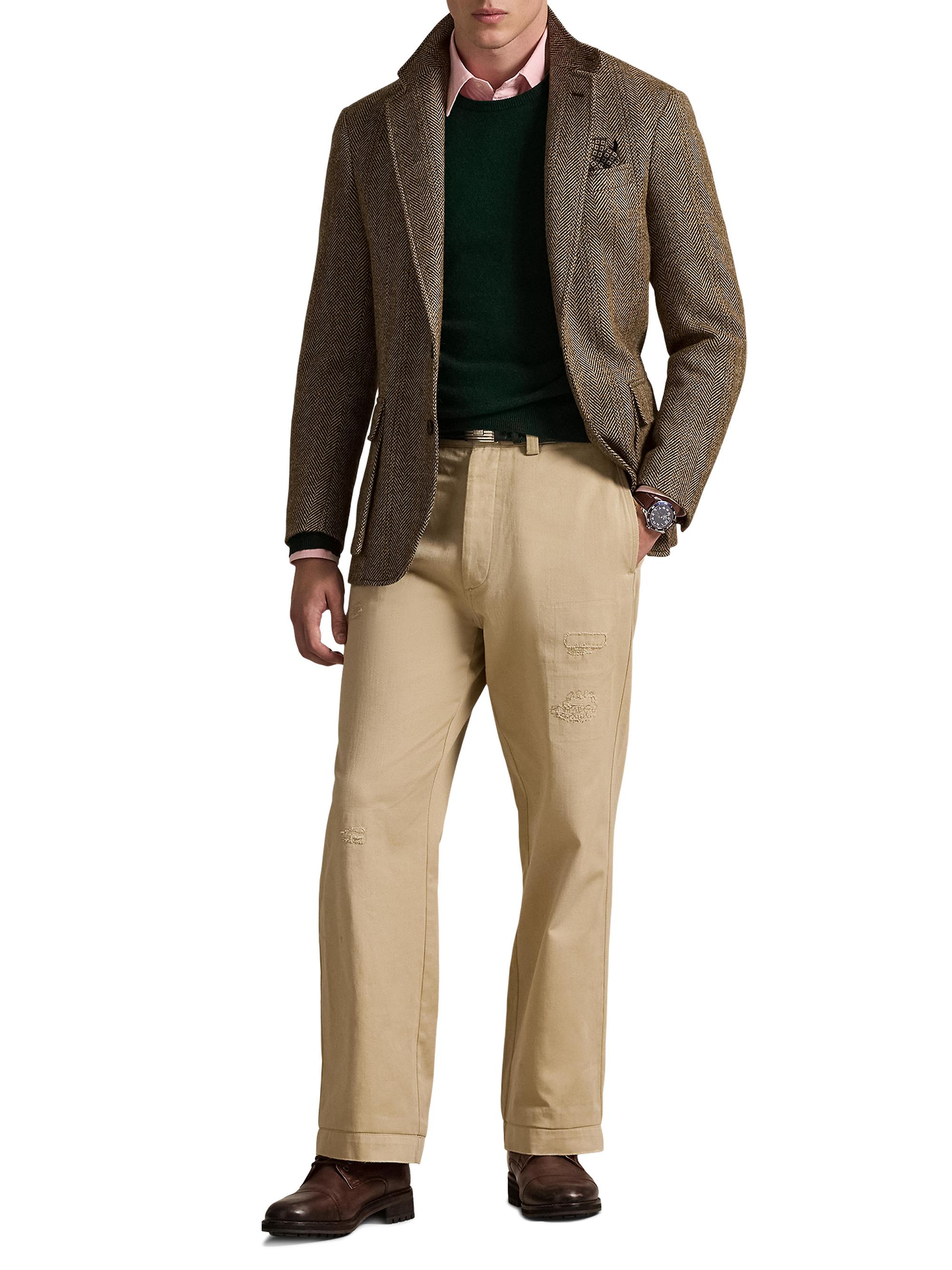 Polo Ralph Lauren Herringbone Wool-Suede Blazer | Saks Fifth Avenue