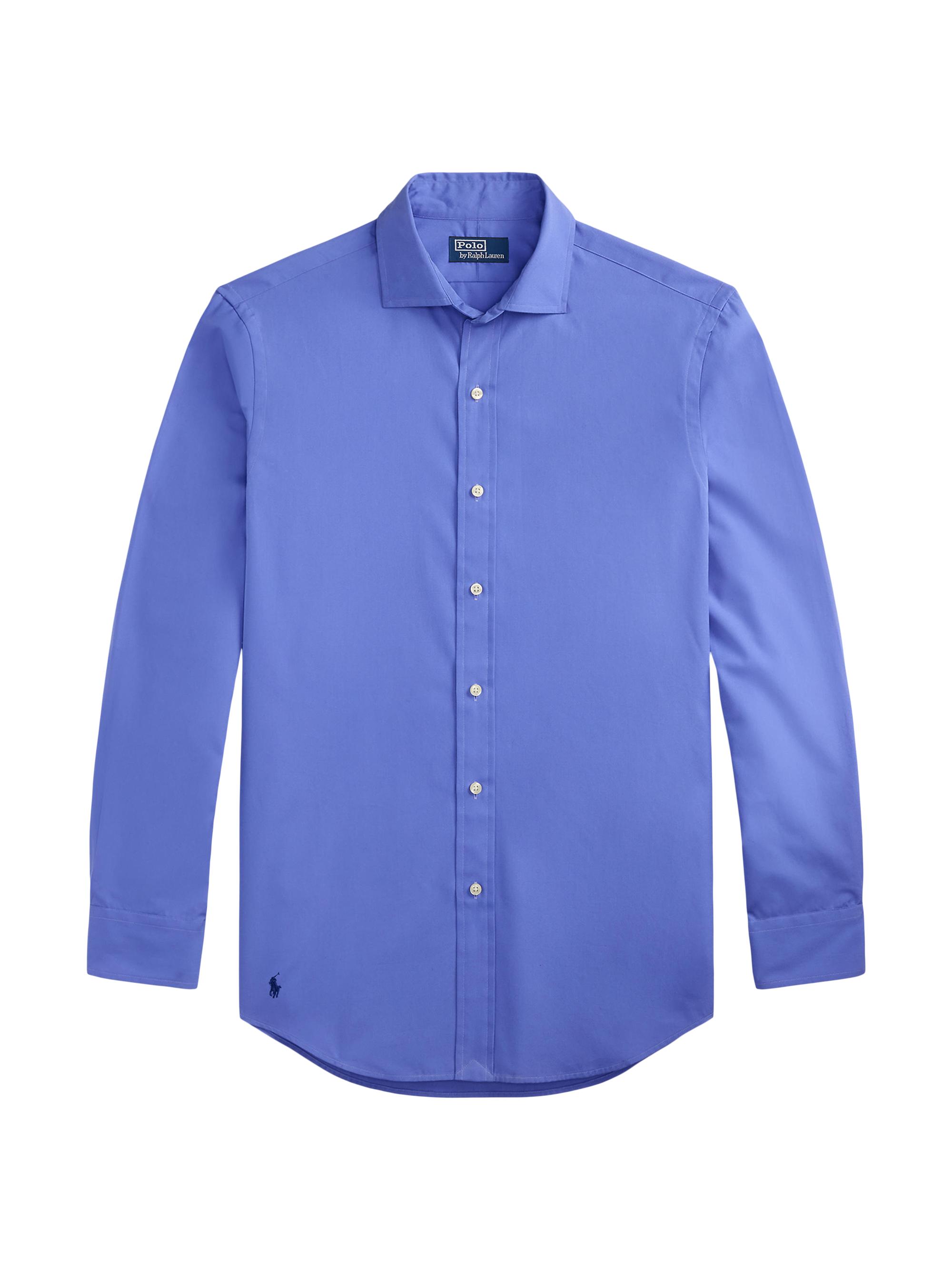 Polo Ralph Lauren Men's Logo Cotton Long-Sleeve Shirt - Copen Blue