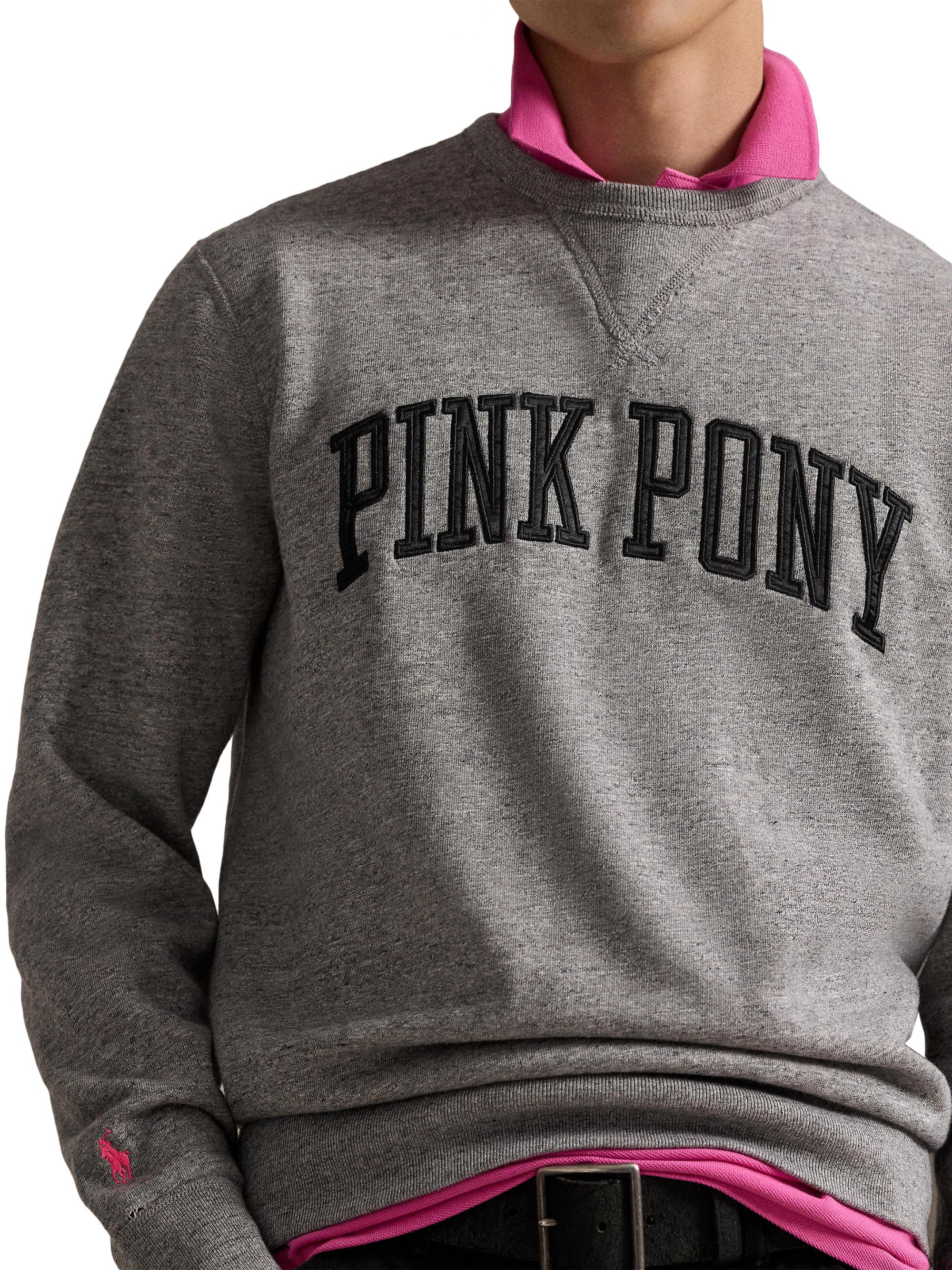 Polo Ralph Lauren Pink Pony Vintage-Fit Fleece Crewneck