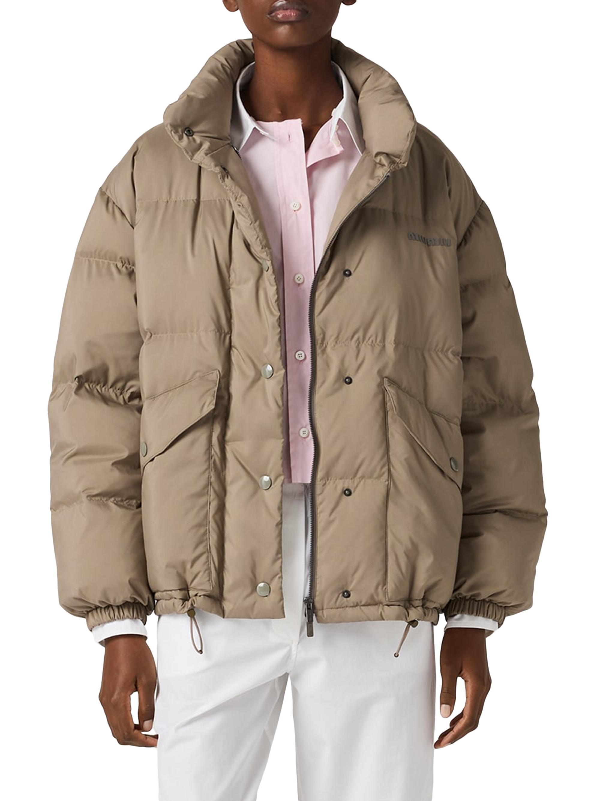 Miu Miu Medium Weight Technical Pongé Down Jacket | Saks Fifth Avenue