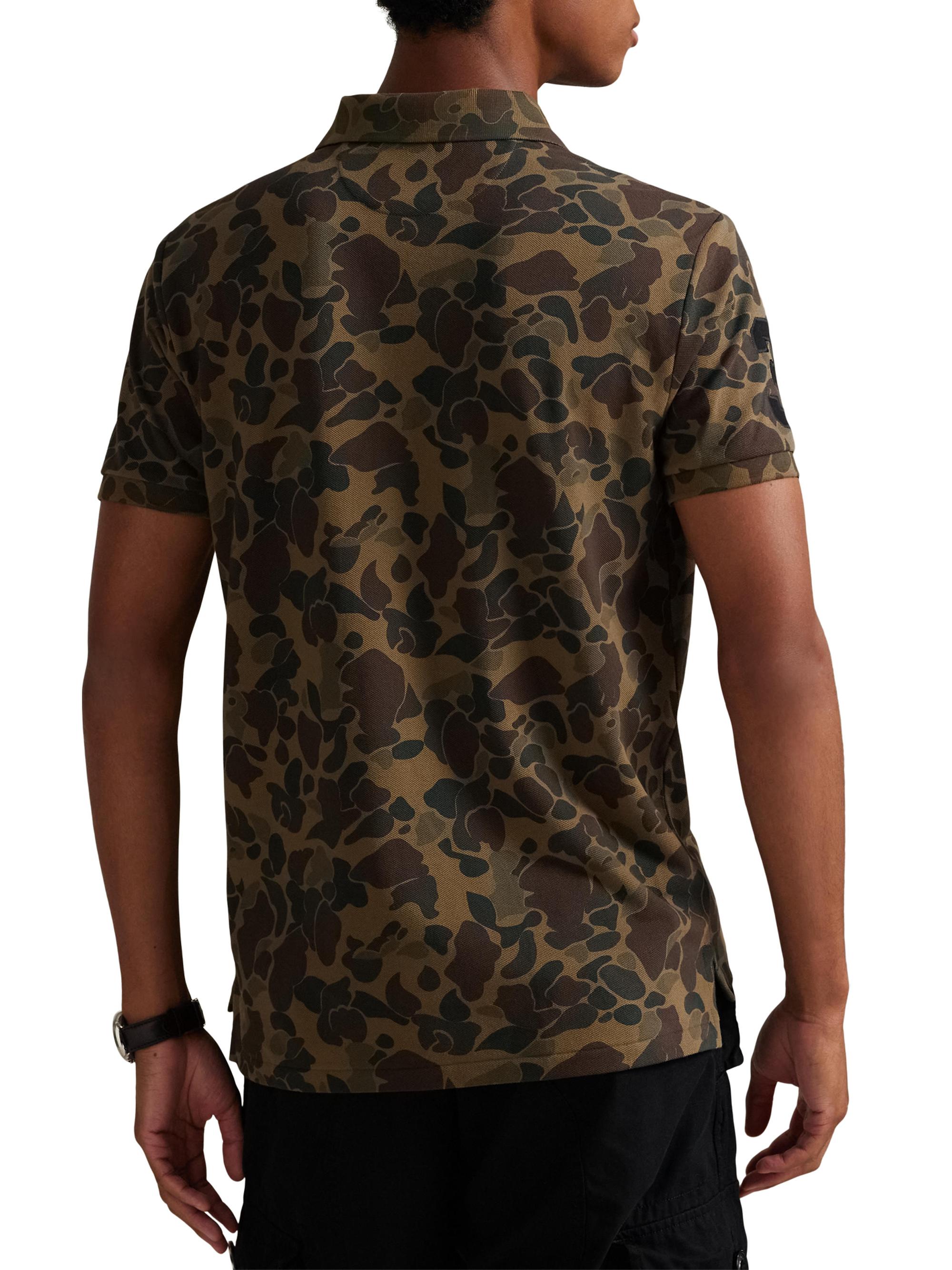 Polo Ralph Lauren Outdoorsman Print Cotton Polo Shirt | Saks Fifth