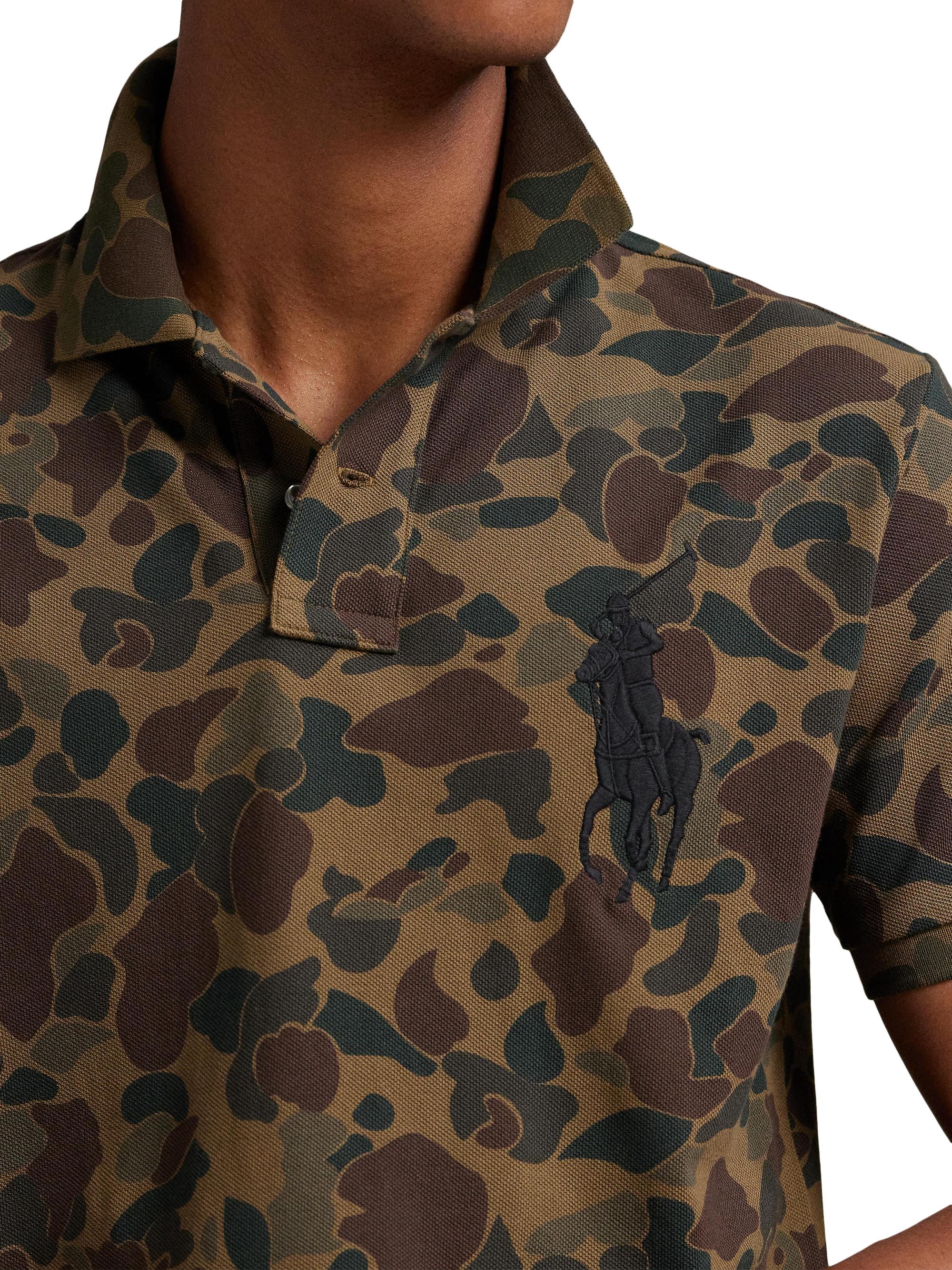 Polo Ralph Lauren Outdoorsman Print Cotton Polo Shirt | Saks Fifth