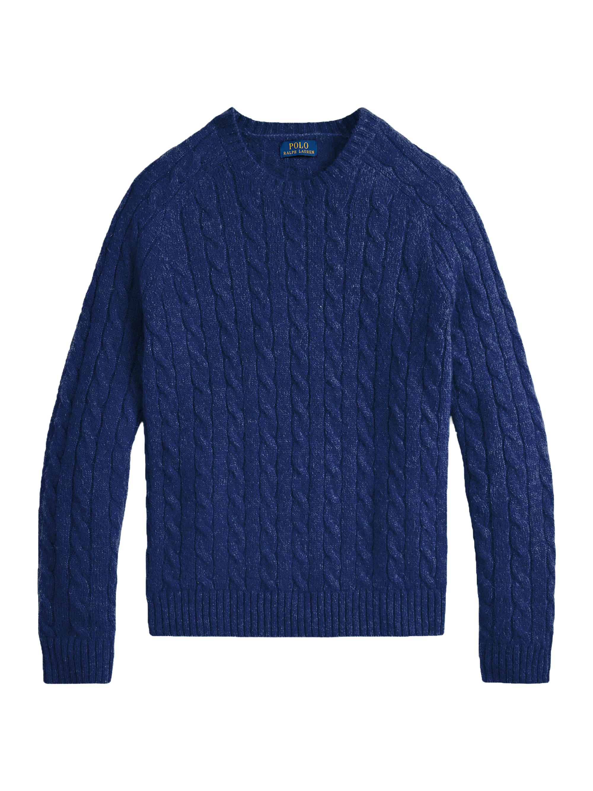 Ralph Lauren Purple Label Cable-Knit Cashmere Stand-Neck Sweater
