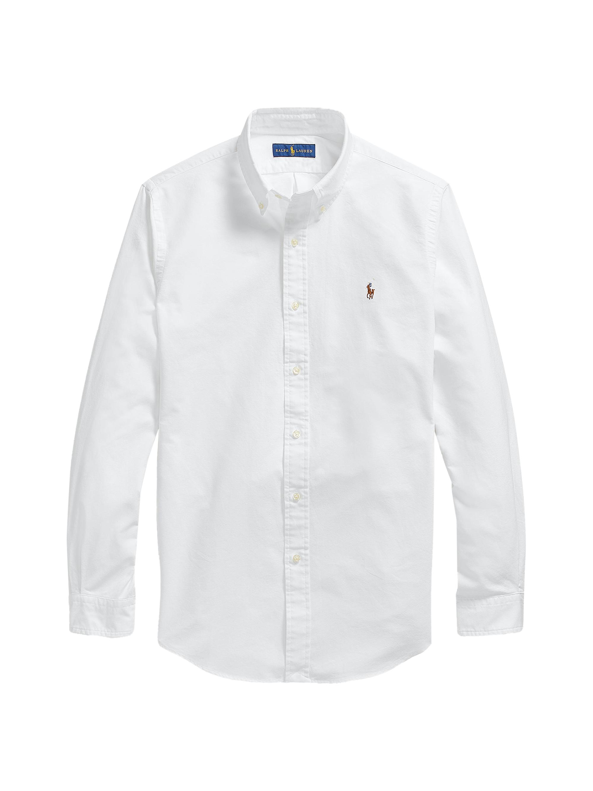 Polo Ralph Lauren Men's Button-Down Cotton Oxford Shirt - White