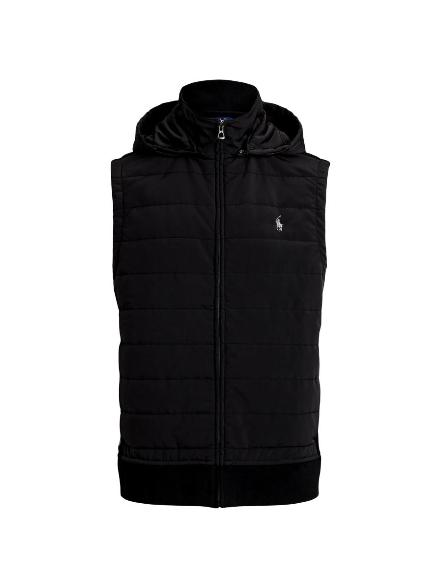 POLO RALPHLAUREN　PADDED VEST (BLACK) 美品 Polo Ralph Lauren Hooded Quilted Hybrid Vest | Saks Fifth Avenue