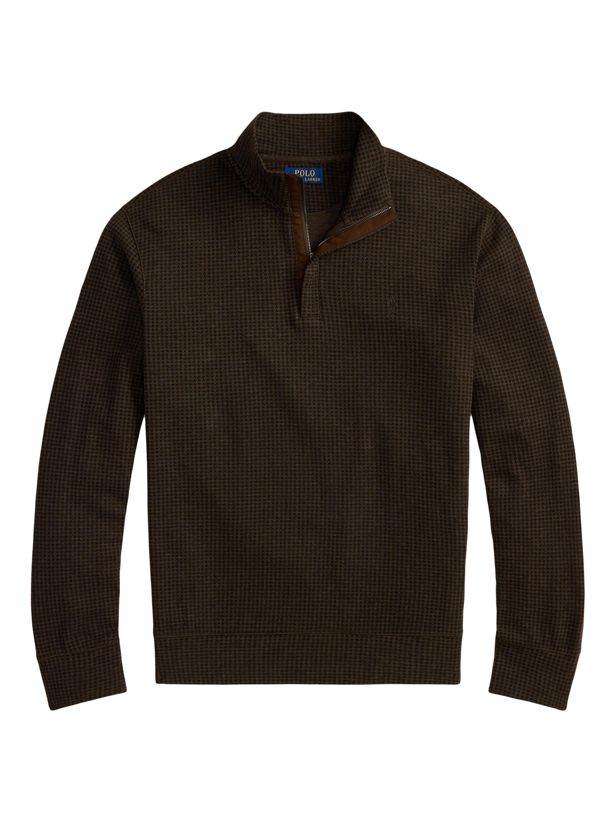 Polo Ralph Lauren Houndstooth Quarter-Zip Polo | Saks Fifth Avenue