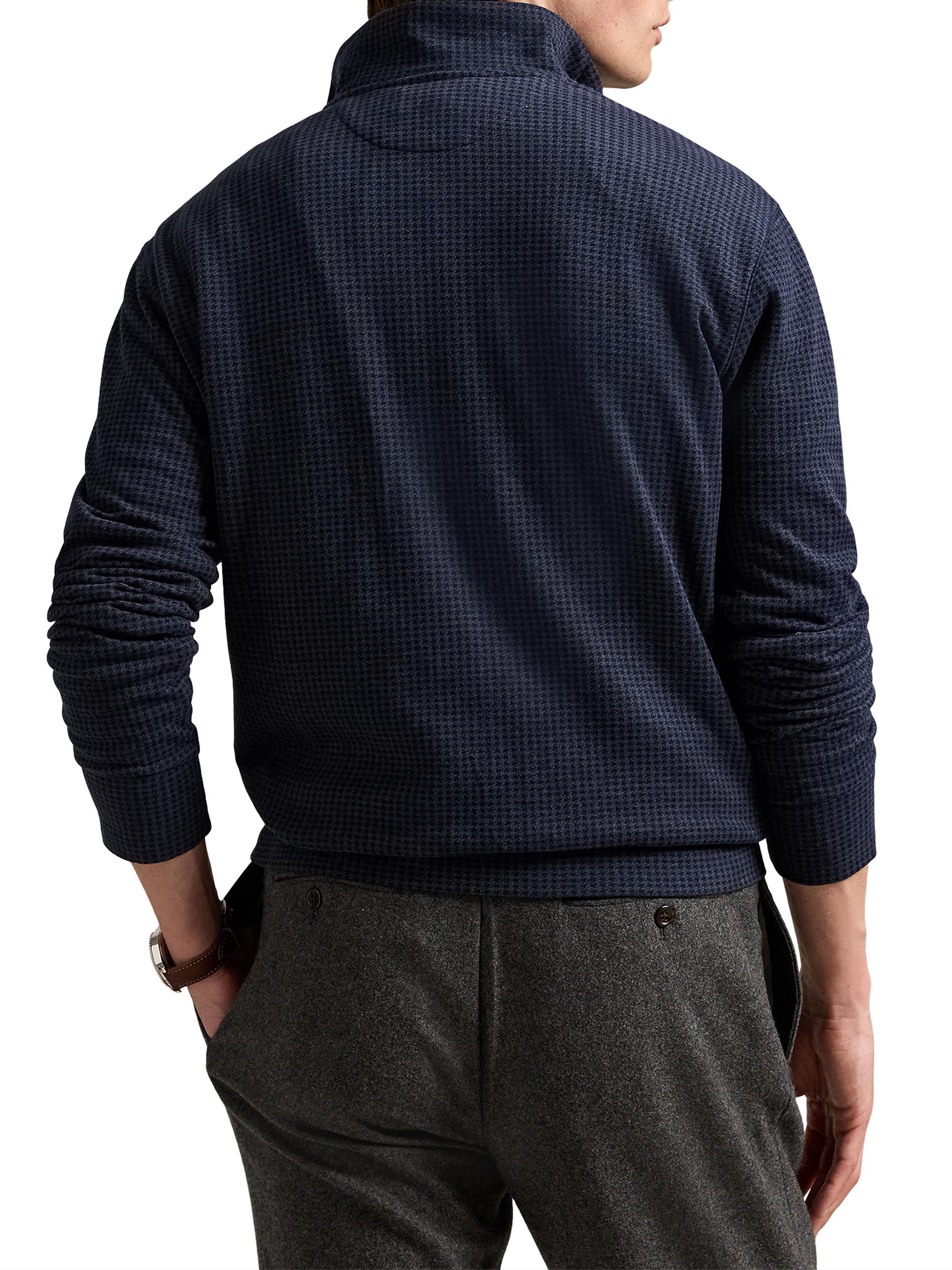 Polo Ralph Lauren Houndstooth Quarter-Zip Polo | Saks Fifth Avenue