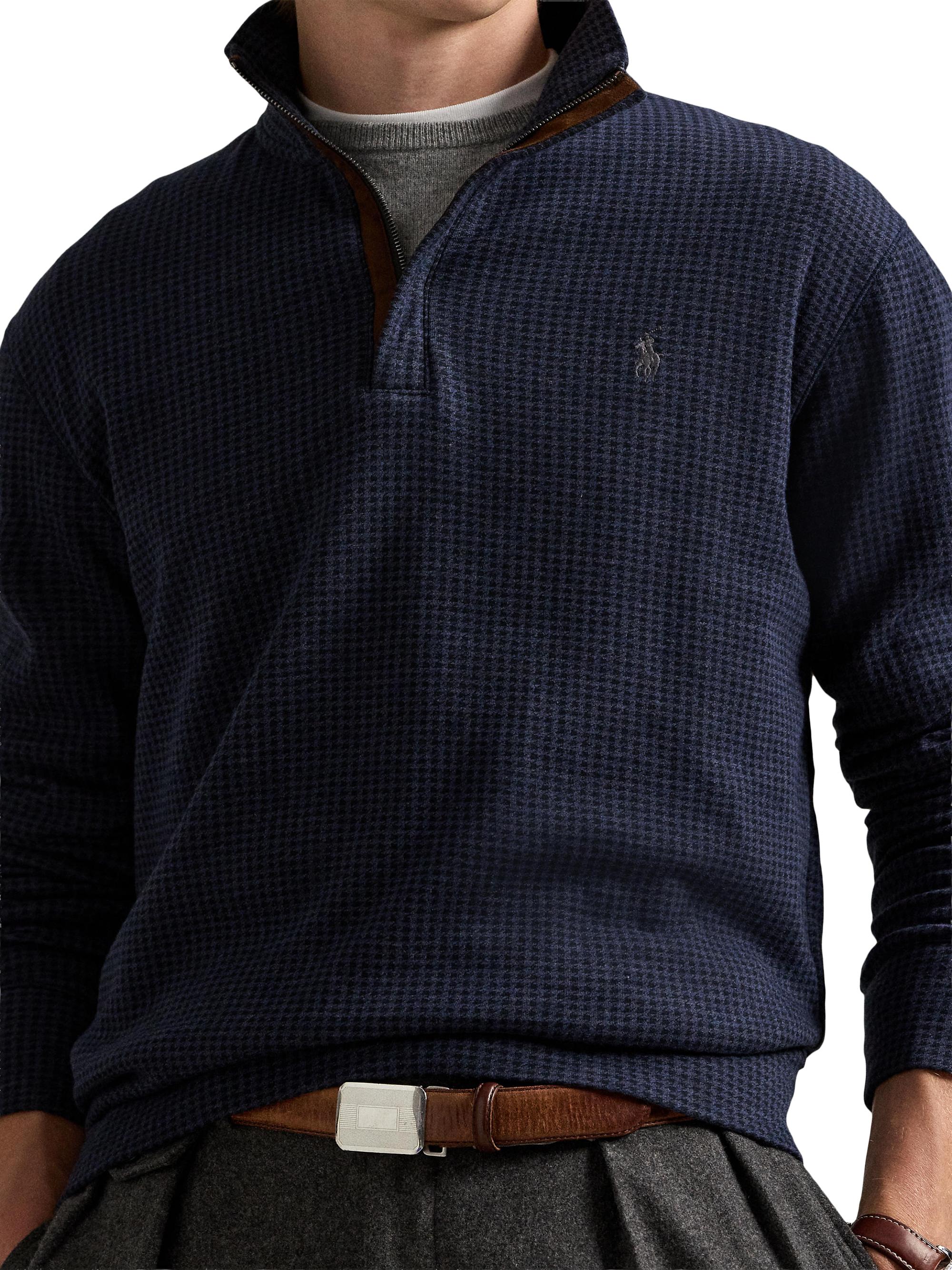 美品　POLO RALPH LAUREN Polo Ralph Lauren Houndstooth Quarter-Zip Polo | Saks Fifth Avenue