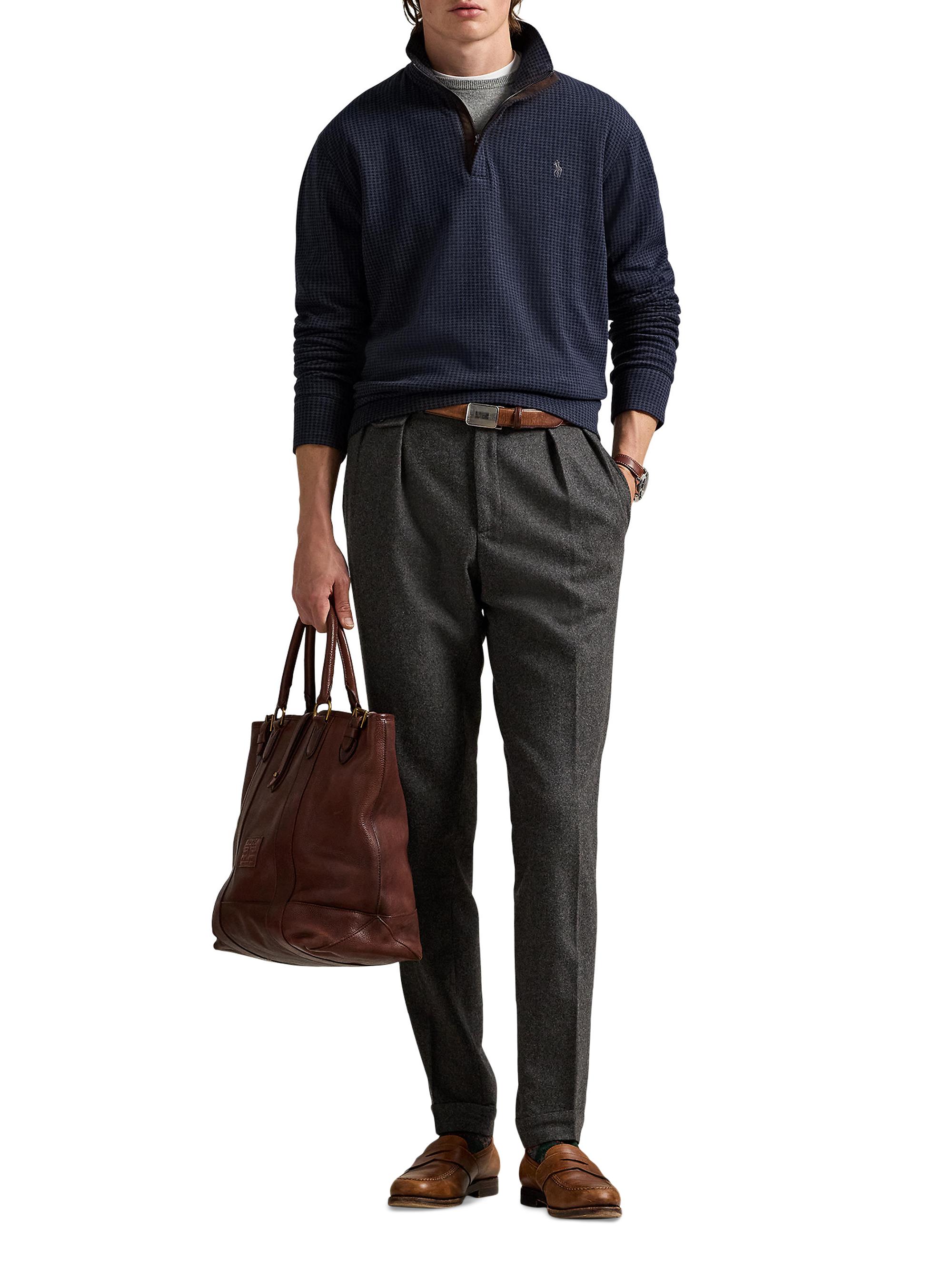 Polo Ralph Lauren Houndstooth Quarter-Zip Polo | Saks Fifth Avenue