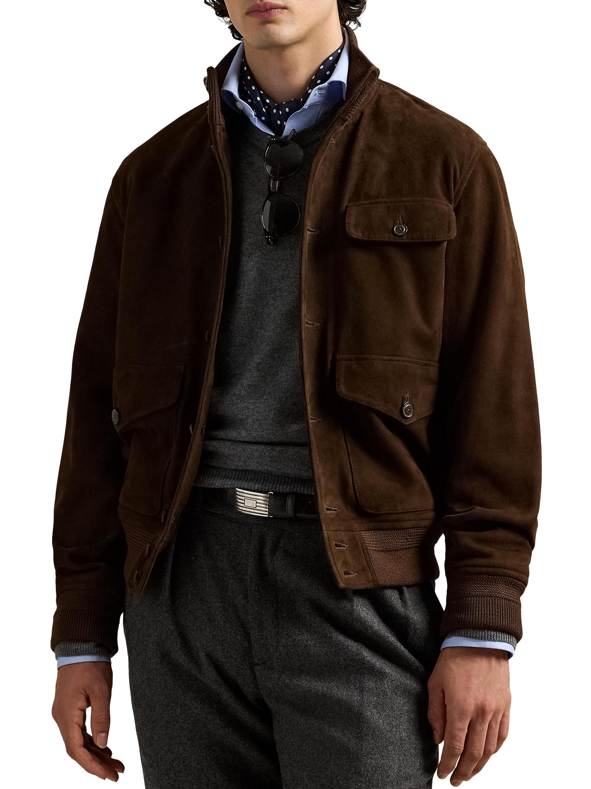 ジャケット・アウター Polo Ralph Lauren Suede Leather Jacket 0400024786384_DARKBEECH?wid=