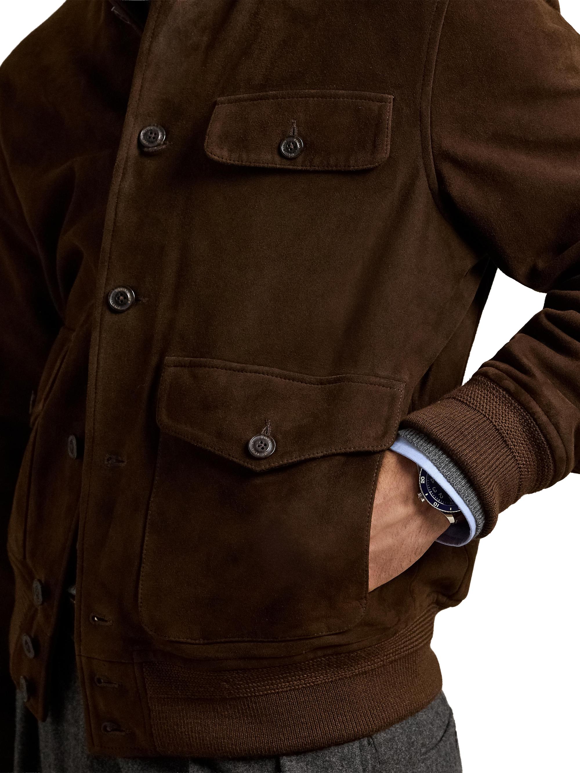 Polo Ralph Lauren Suede Button-Front Jacket | Saks Fifth Avenue