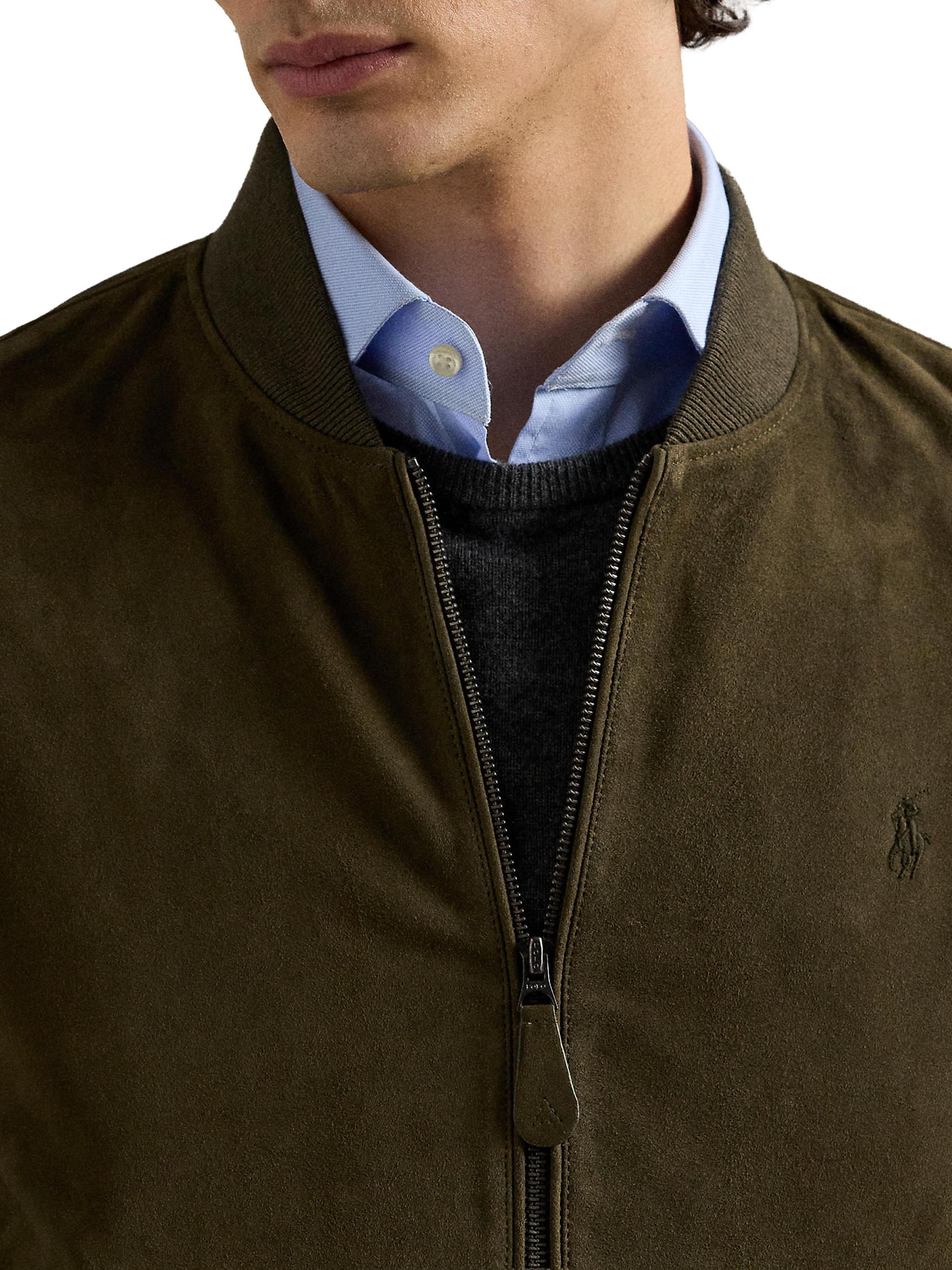 Polo Ralph Lauren Suede Zip-Front Bomber Jacket | Saks Fifth Avenue