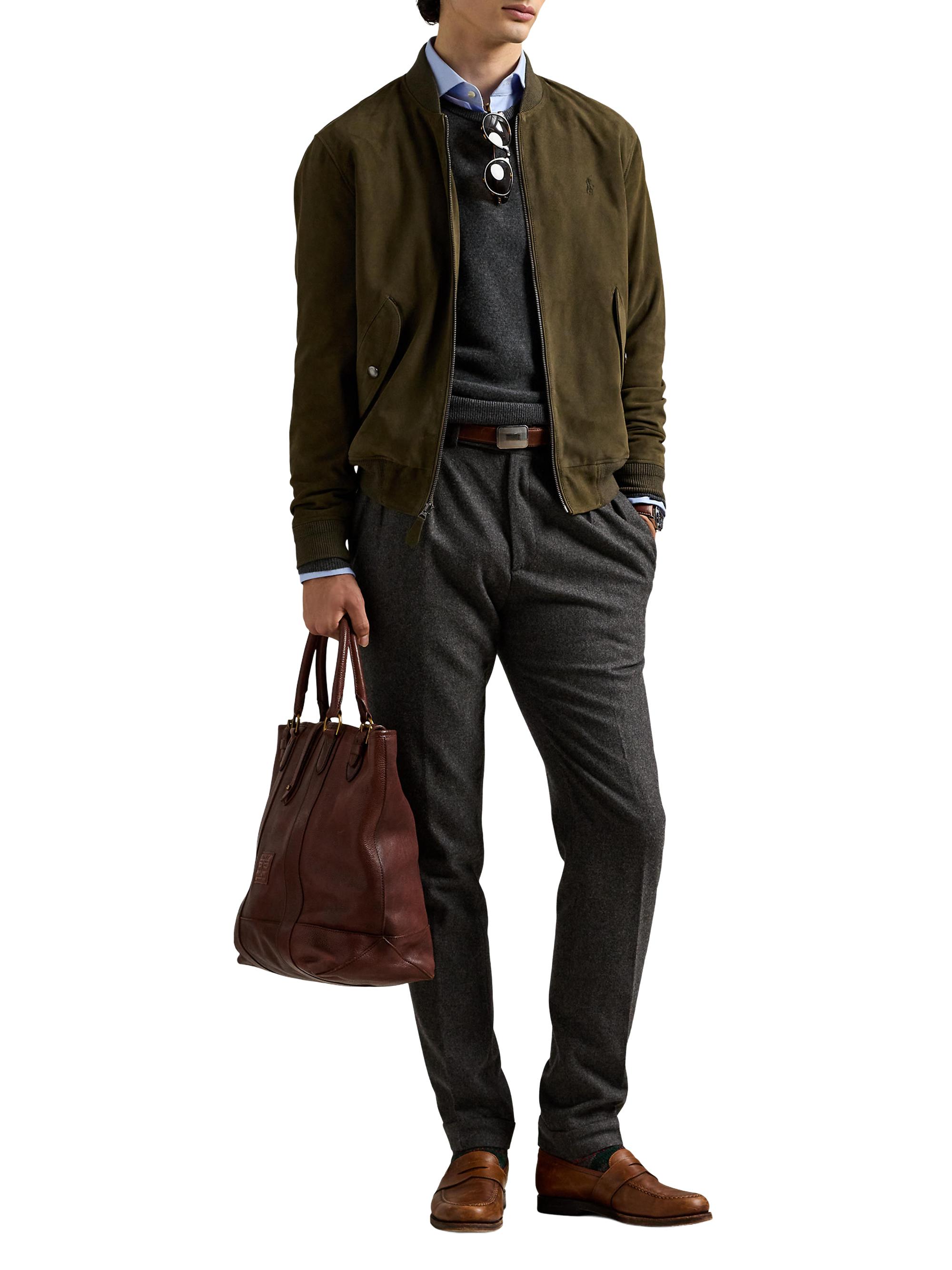 Polo Ralph Lauren Suede Zip-Front Bomber Jacket | Saks Fifth Avenue
