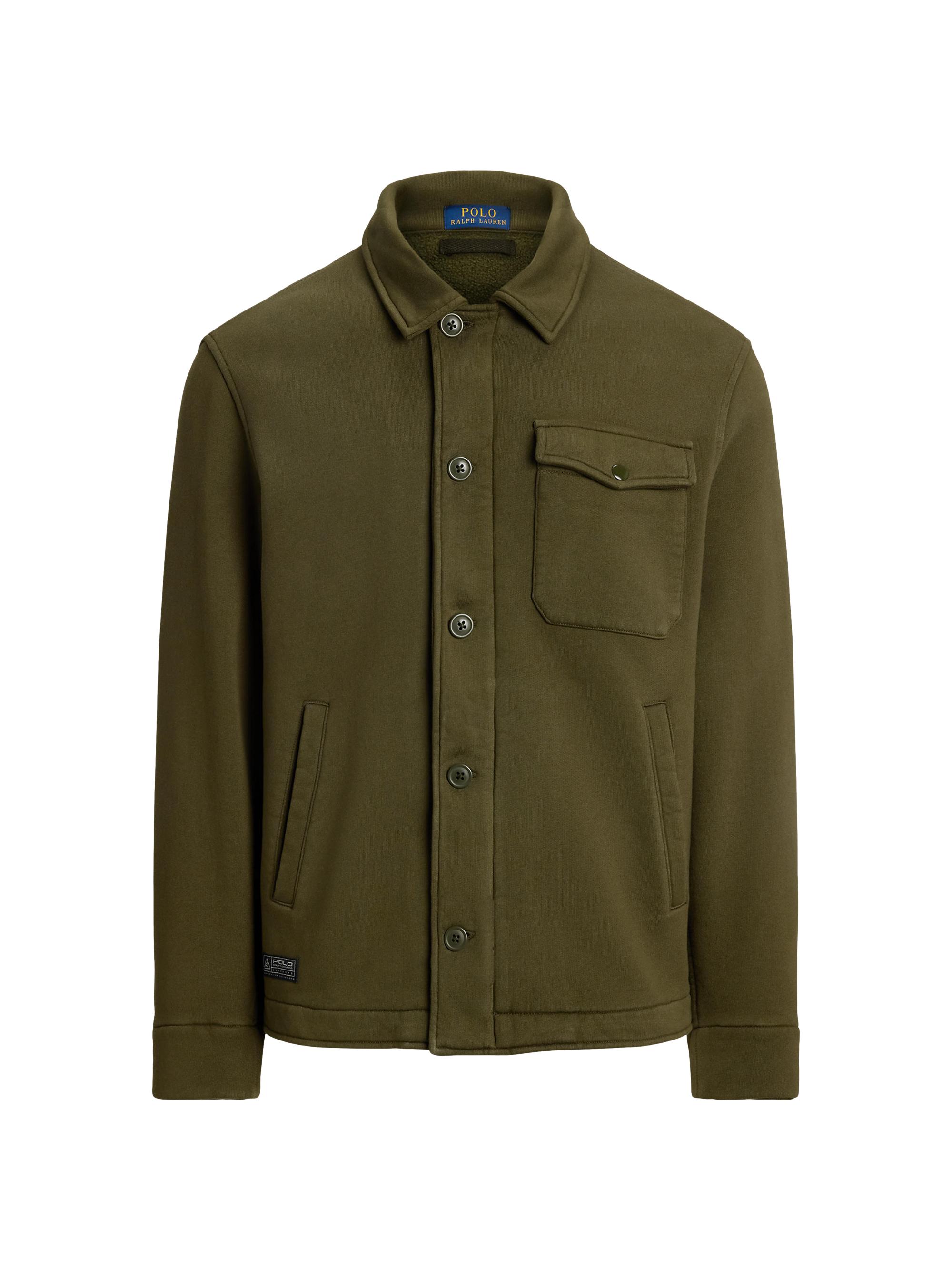 Polo Ralph Lauren Men's Fleece Button-Front Shirt Jacket - Company Olive