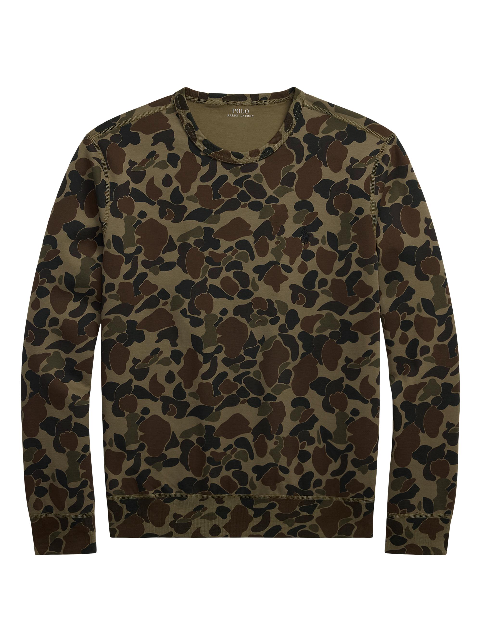 Polo Ralph Lauren Men's Camouflage Stretch-Cotton Crewneck Sweatshirt - Outdoorsman Camo