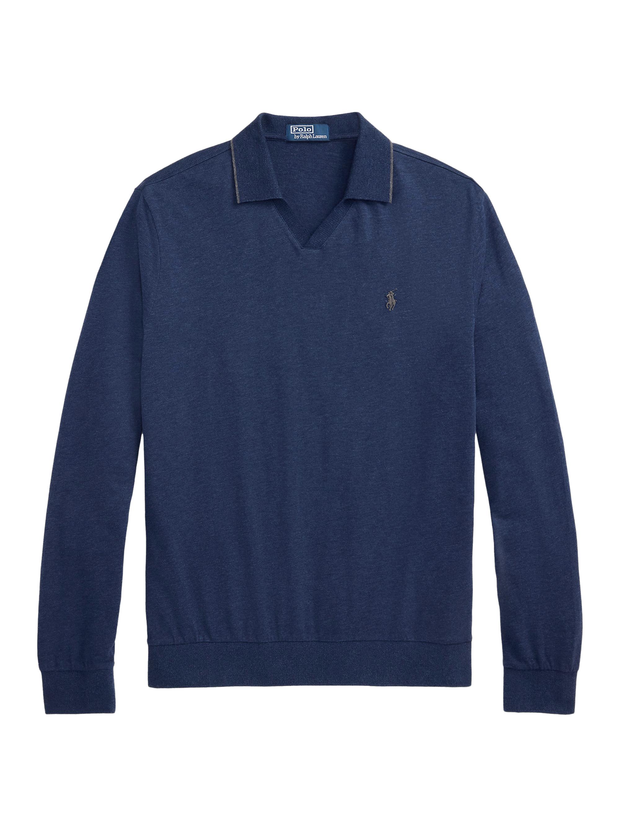 Polo Ralph Lauren Cotton Interlock Long-Sleeve Polo Shirt | Saks