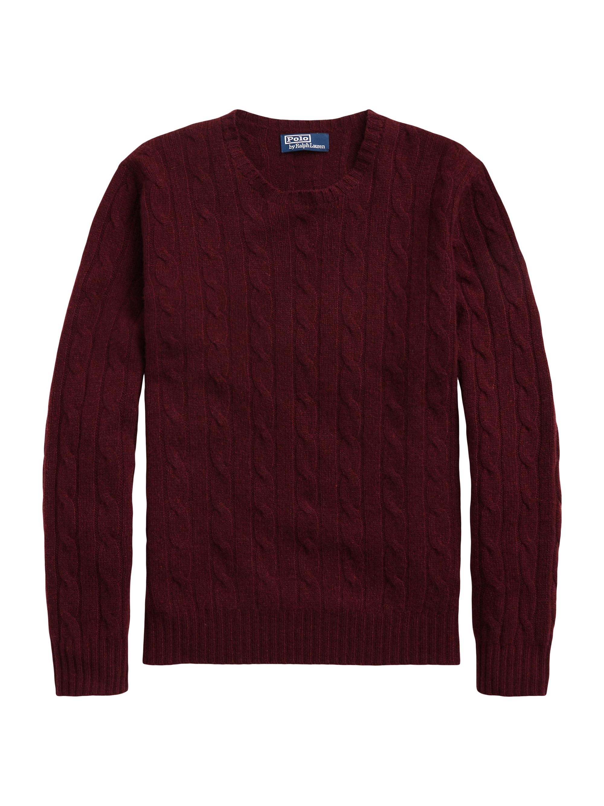 トップス 90s Ralph Lauren cashmere knit Burgundy Polo Ralph Lauren Cashmere Cable-Knit Sweater | Saks Fifth Avenue
